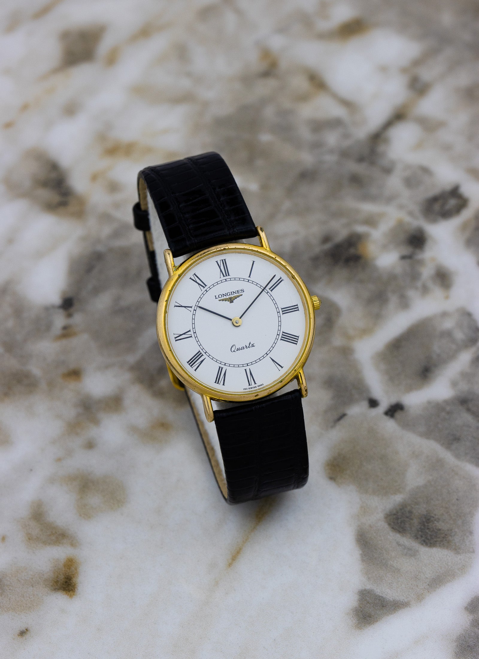 1980s Longines Quartz White Roman Dial 150 7117