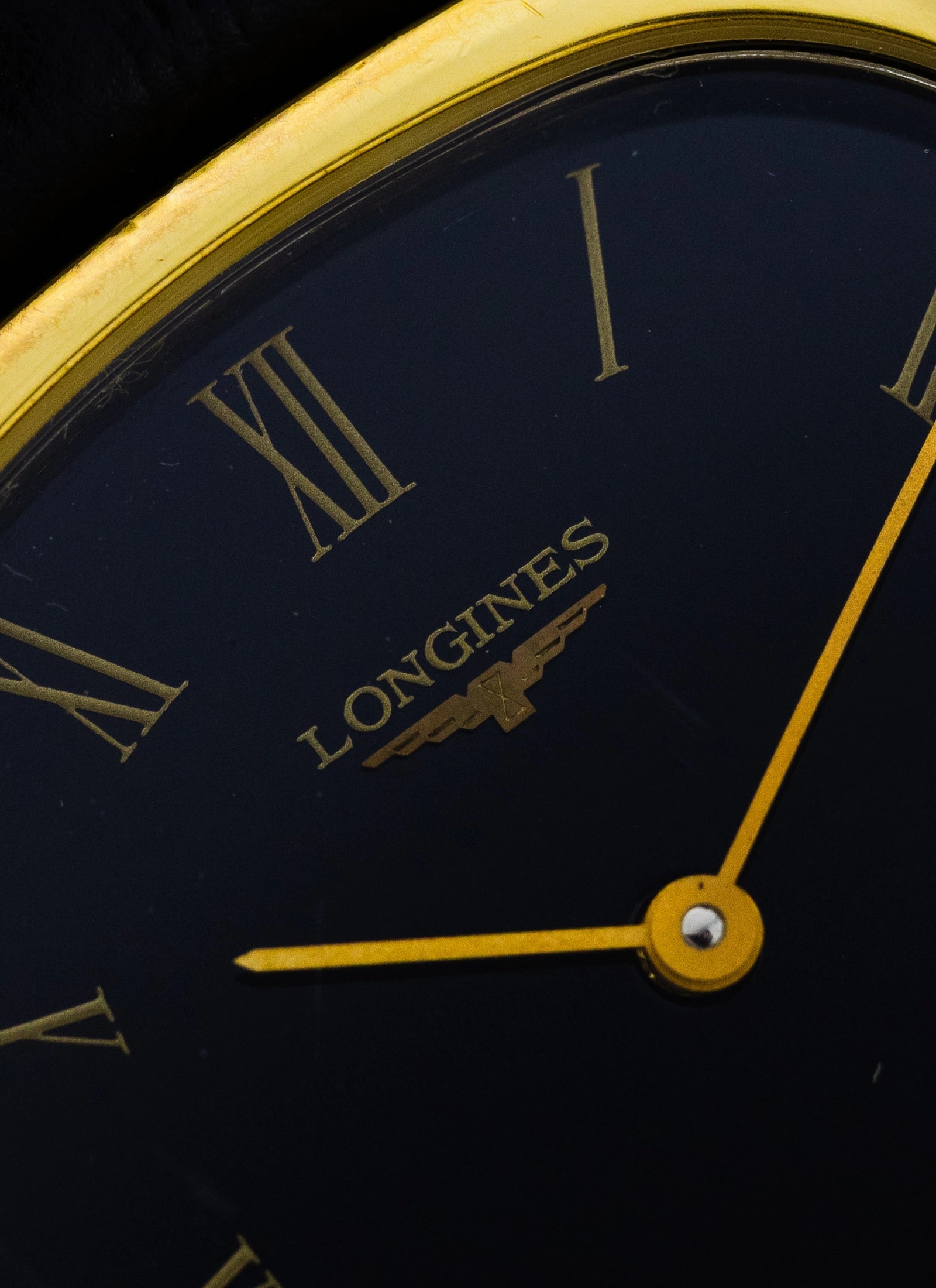 1970s Longines Square Black Roman Dial 4450 cal. L847.4 Serviced Box