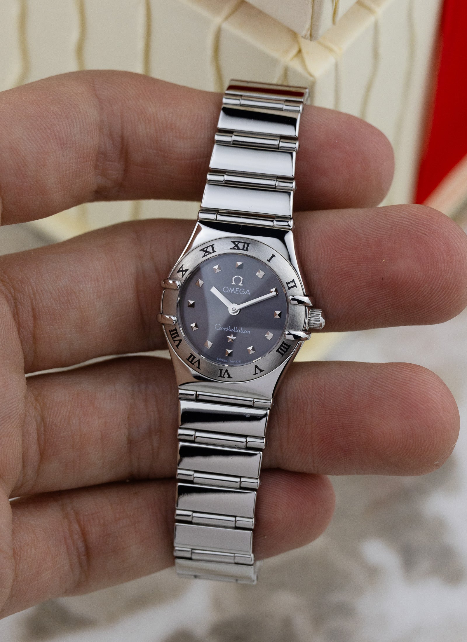 2010s Lady Omega Constellation My Choice Gray Dial 795.1243 cal. 1456 Box