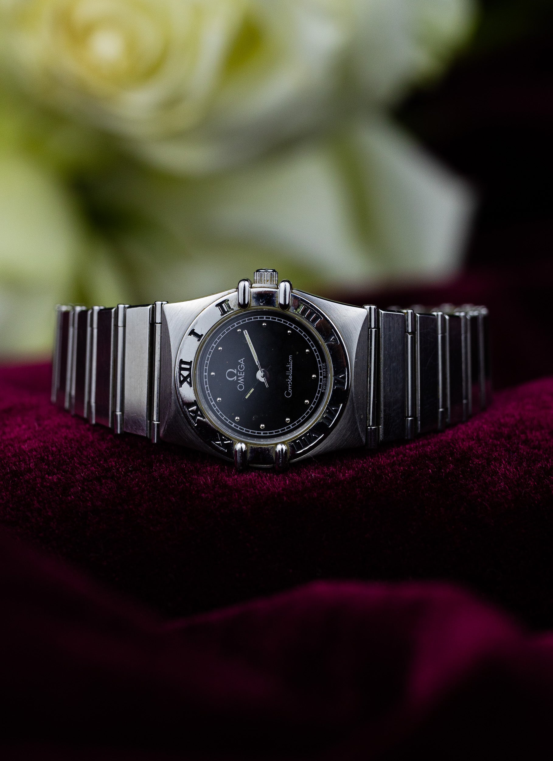 1980s Lady Omega Constellation Black Dial 796.1080