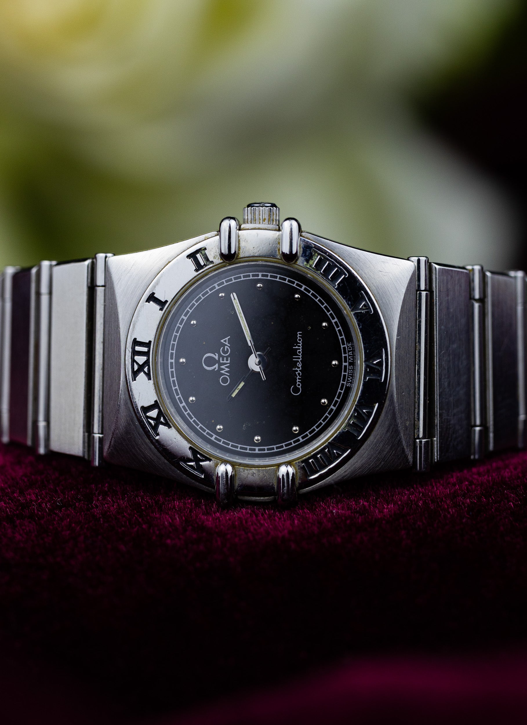 1980s Lady Omega Constellation Black Dial 796.1080