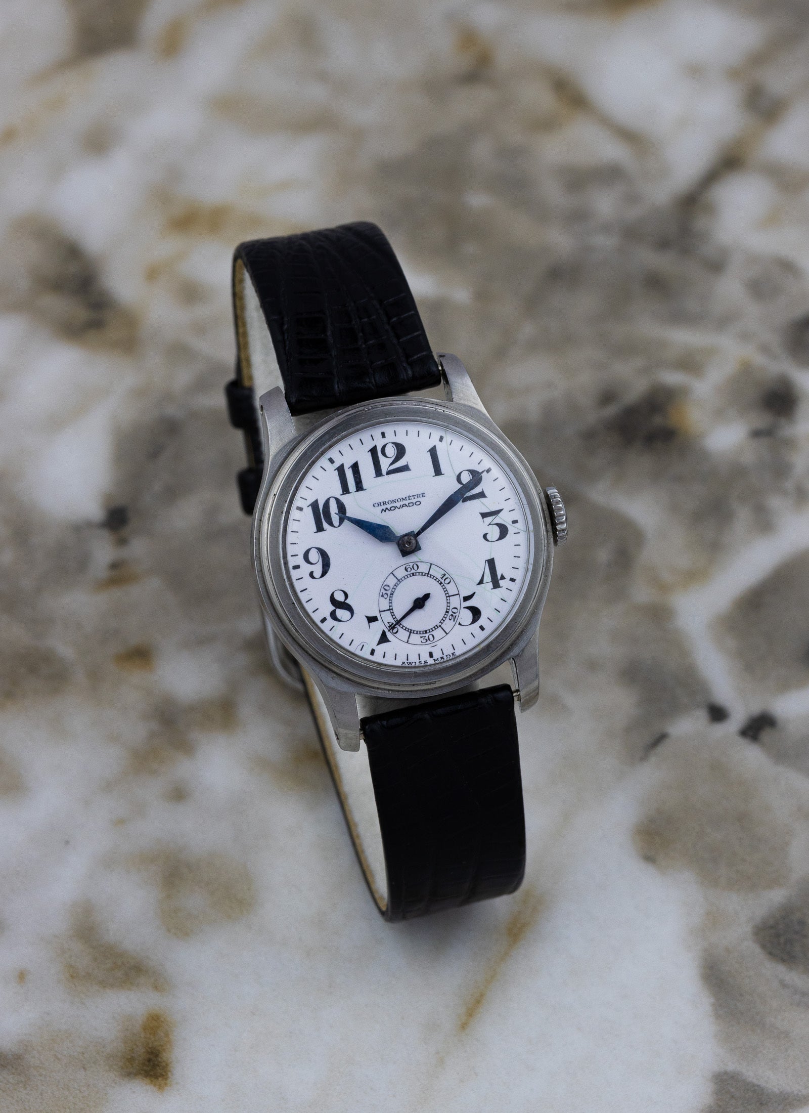 1940s Movado Chronometre Blued Hands