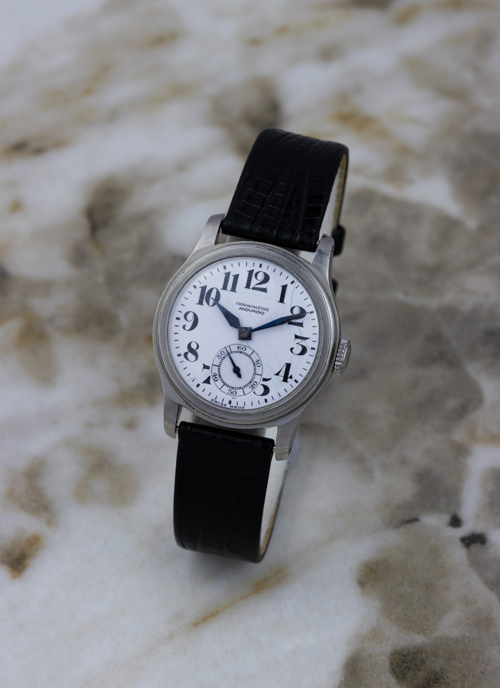 1940s Movado Chronometre Blued Hands