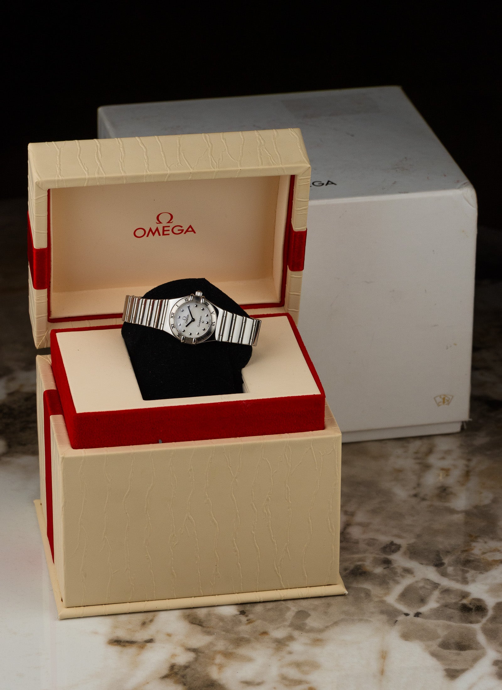 1998 Lady Omega Constellation My Choice MOP Dial 1561.71 Box