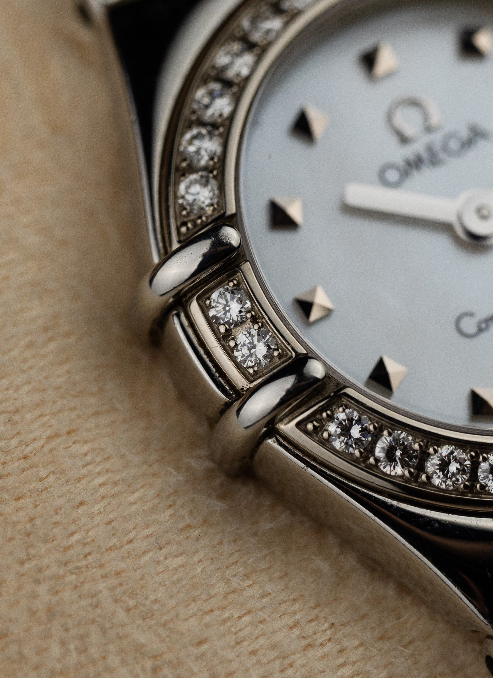 1998 Lady Omega Constellation My Choice Diamonds Bezel 1465.71.0 Box