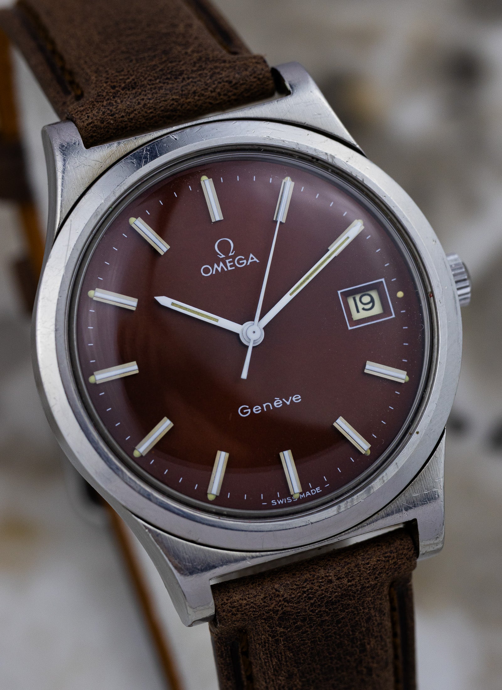 1975 Omega Geneve Bordeaux Dial 136.0102 cal. 1030 OPIS*