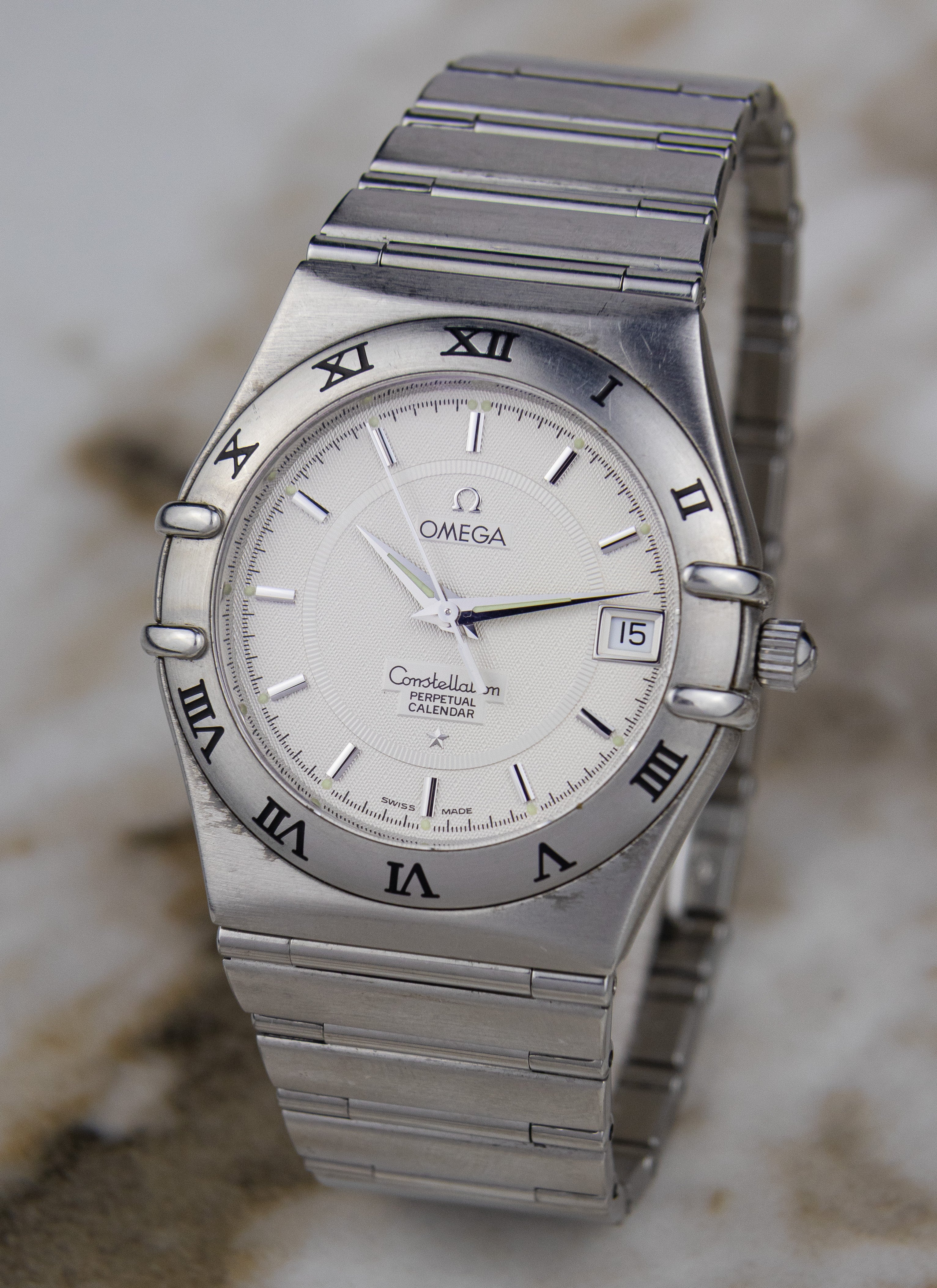 1995 Omega Constellation Manhattan Perpetual Calendar 1552.30