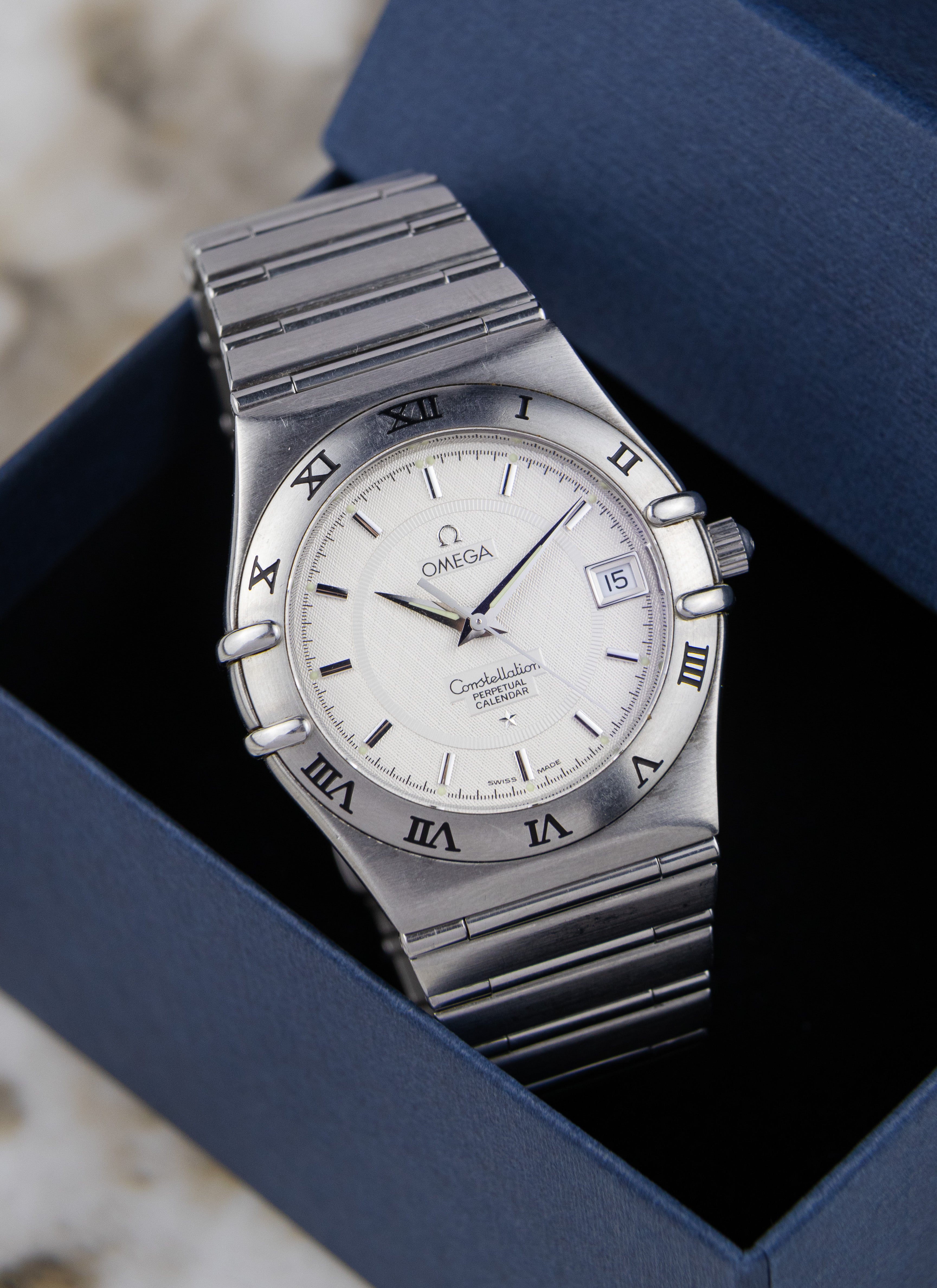 1995 Omega Constellation Manhattan Perpetual Calendar 1552.30