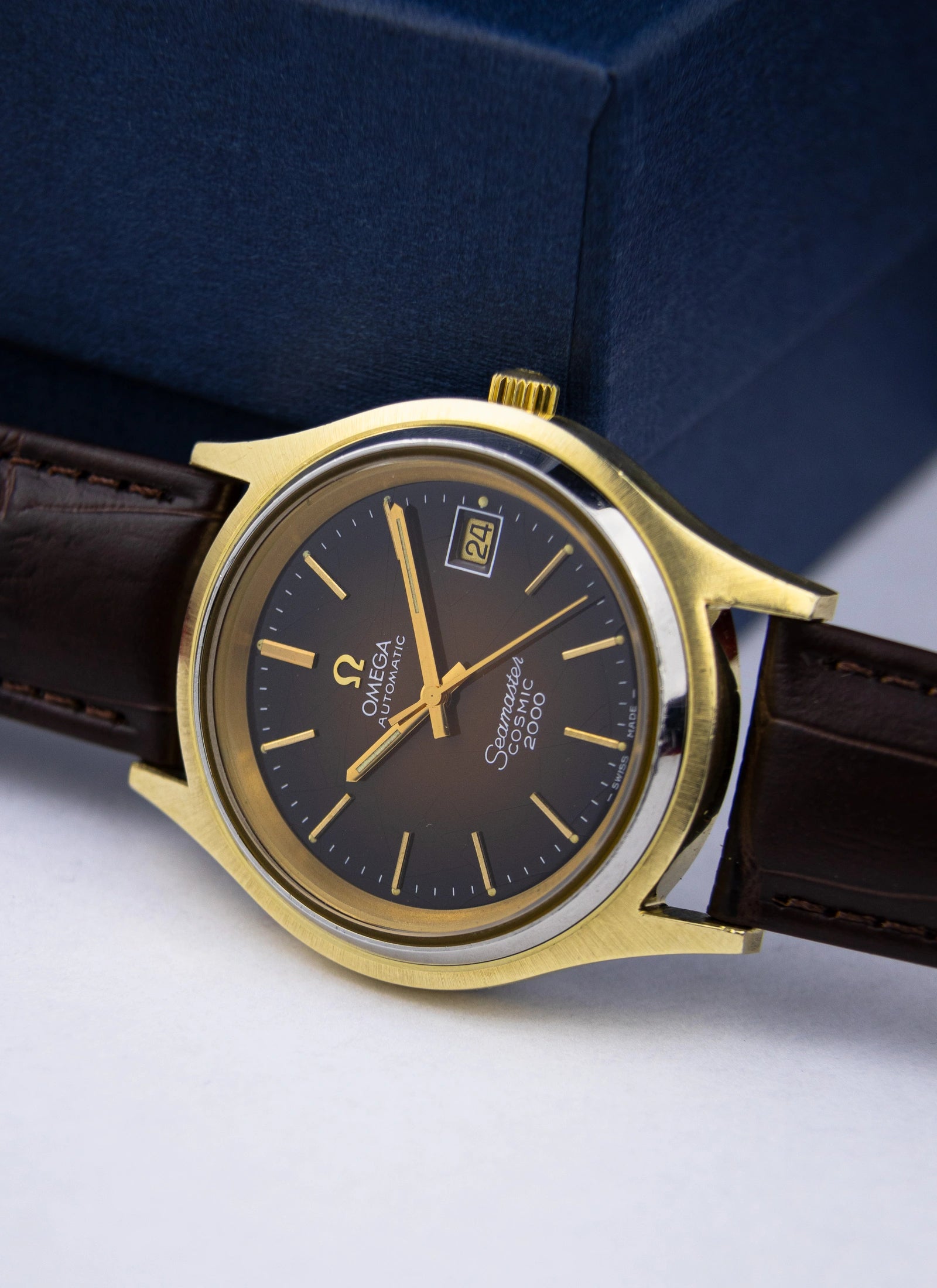 1970s Omega Seamaster Cosmic 2000 Brown Vignette 166.0128 cal. 1012