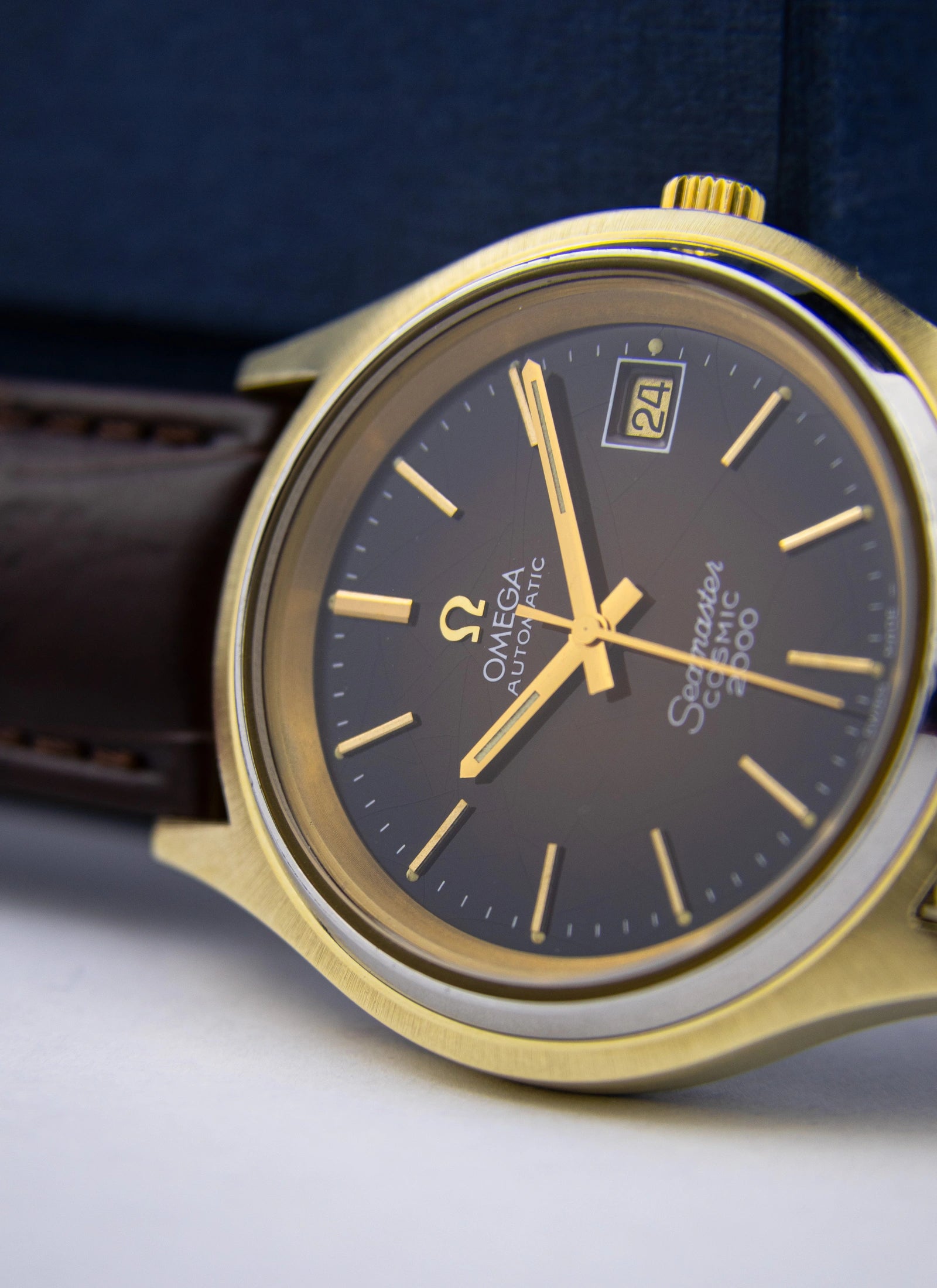1970s Omega Seamaster Cosmic 2000 Brown Vignette 166.0128 cal. 1012