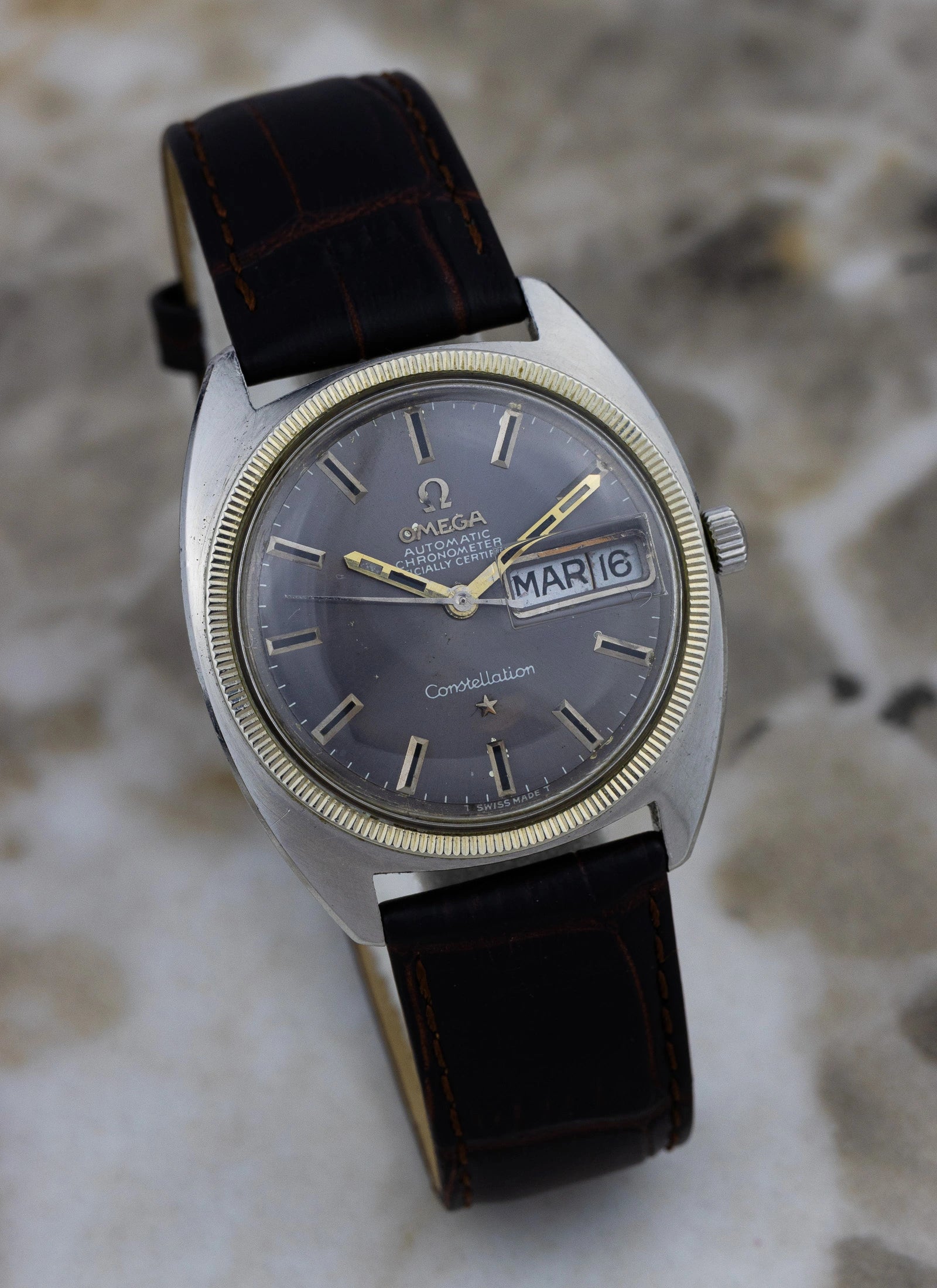 1969 Omega Constellation C-shape Grey Dial 168.029 cal. 751
