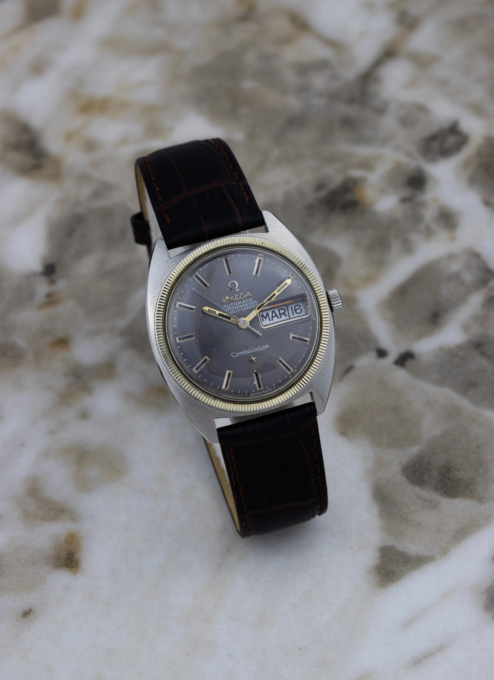 1969 Omega Constellation C-shape Grey Dial 168.029 cal. 751