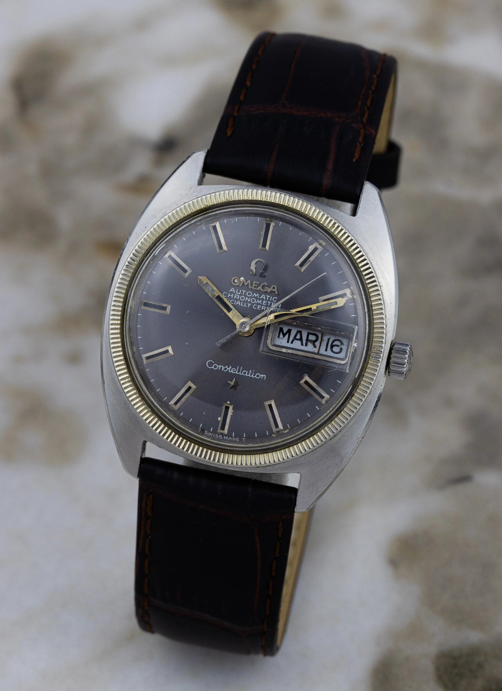 1969 Omega Constellation C-shape Grey Dial 168.029 cal. 751