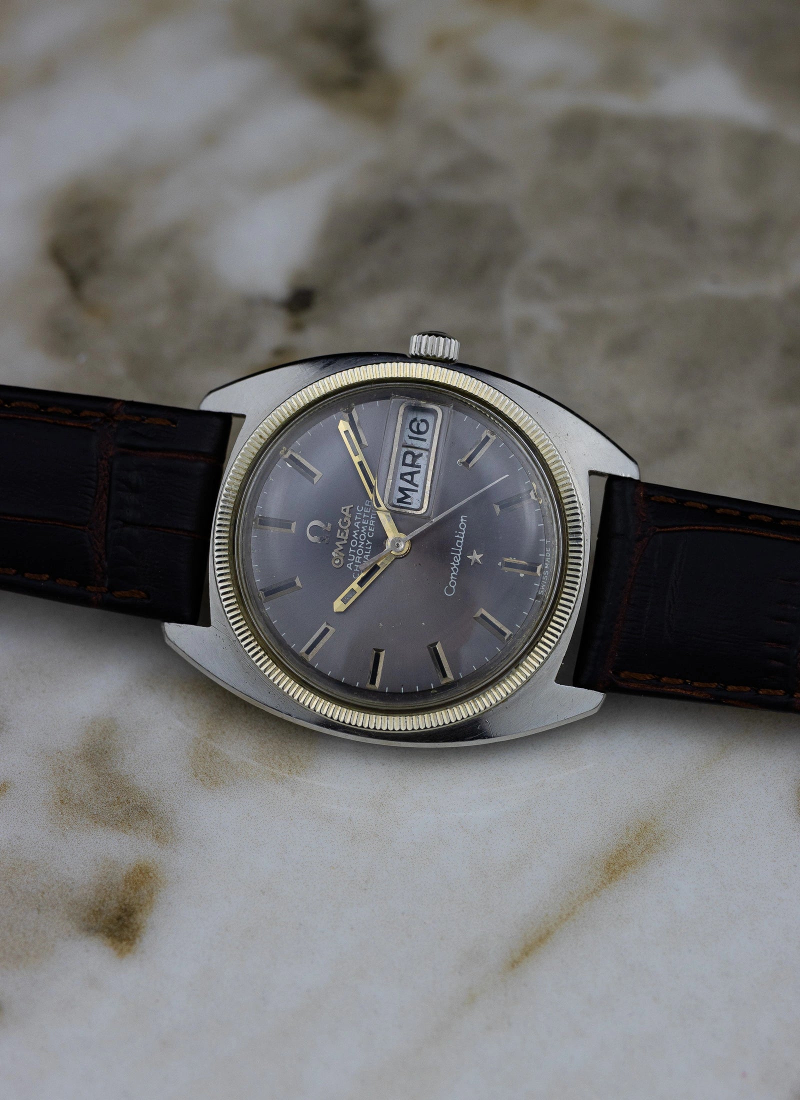 1969 Omega Constellation C-shape Grey Dial 168.029 cal. 751