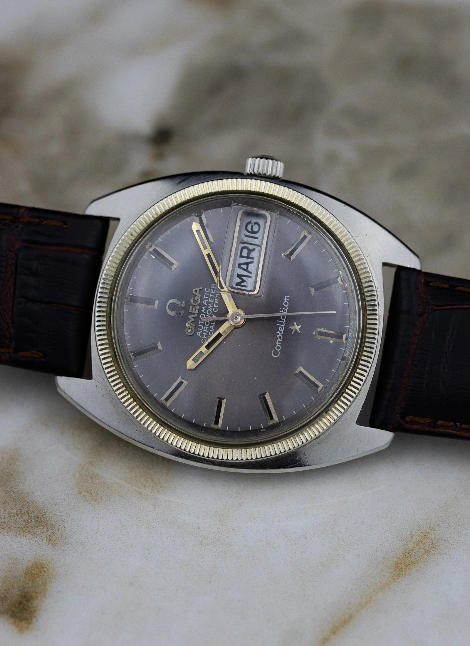 1969 Omega Constellation C-shape Grey Dial 168.029 cal. 751