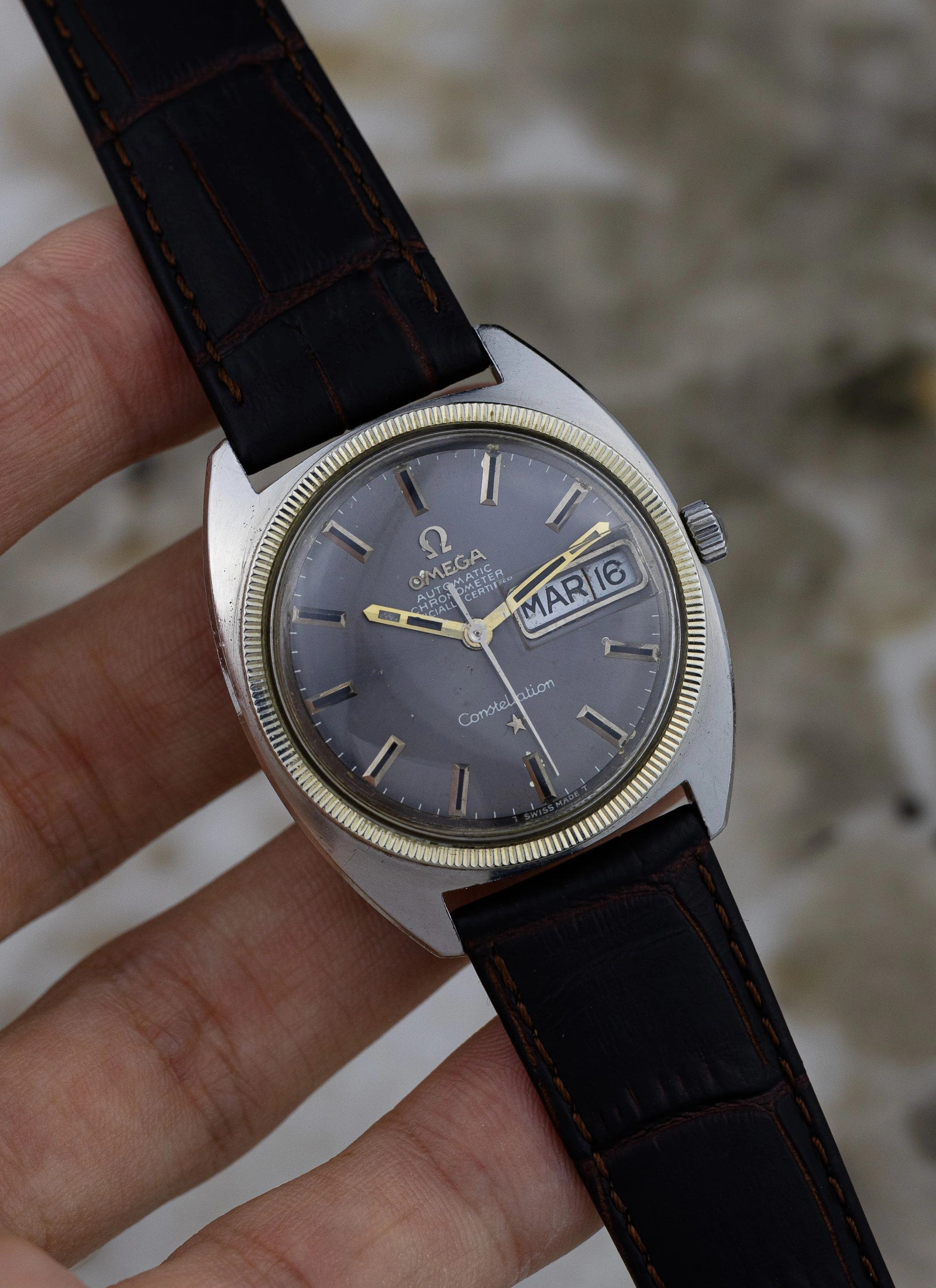 1969 Omega Constellation C-shape Grey Dial 168.029 cal. 751