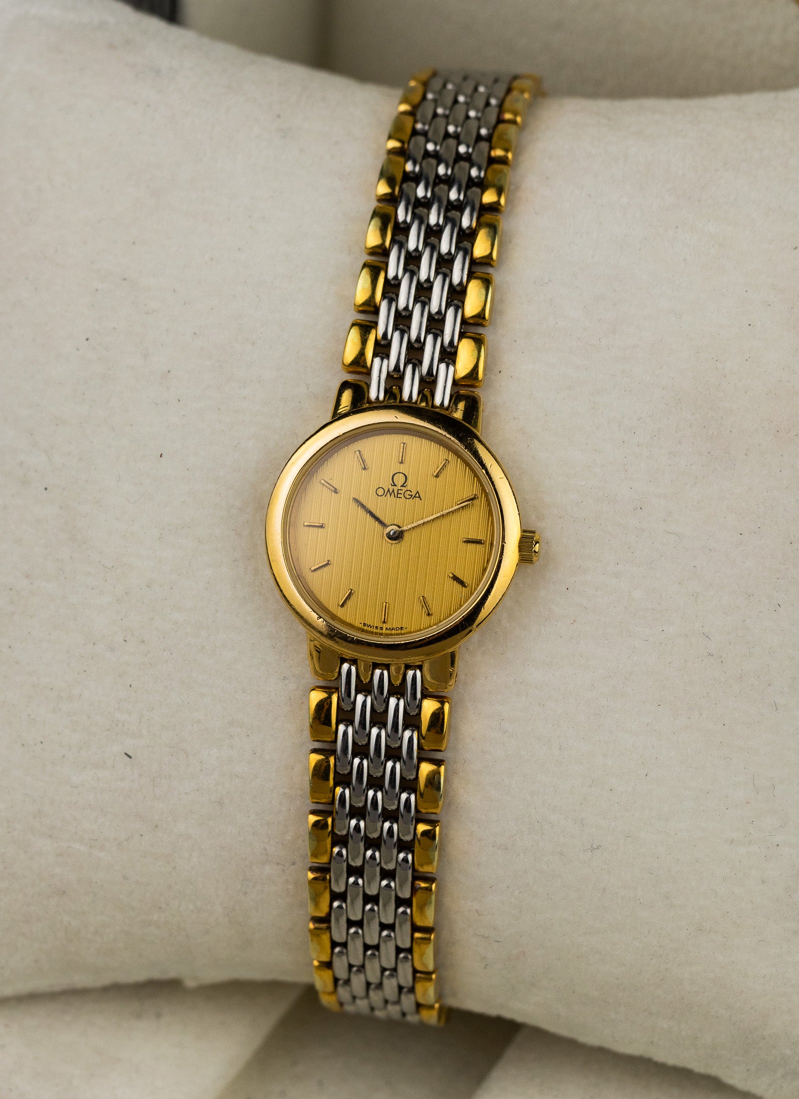 1980s Lady Omega De Ville Bicolor Bracelet 795.0897.2 Box