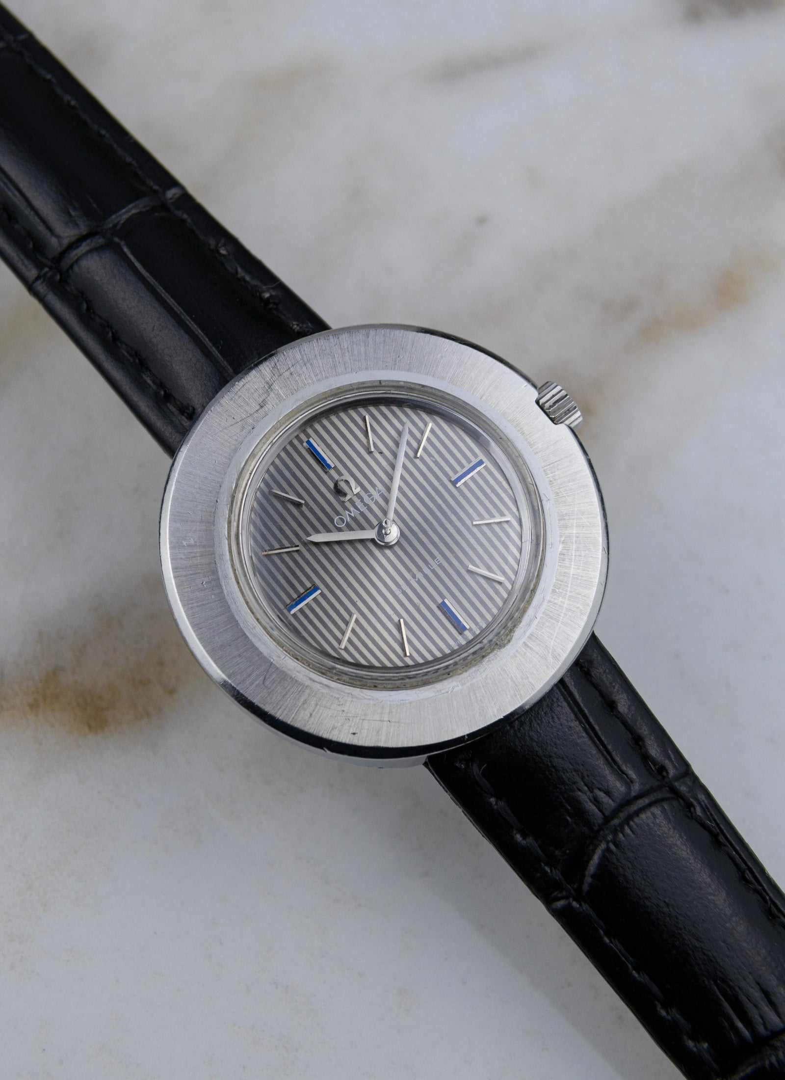1970s Lady Omega De Ville Disco Volante Grey Tapestry