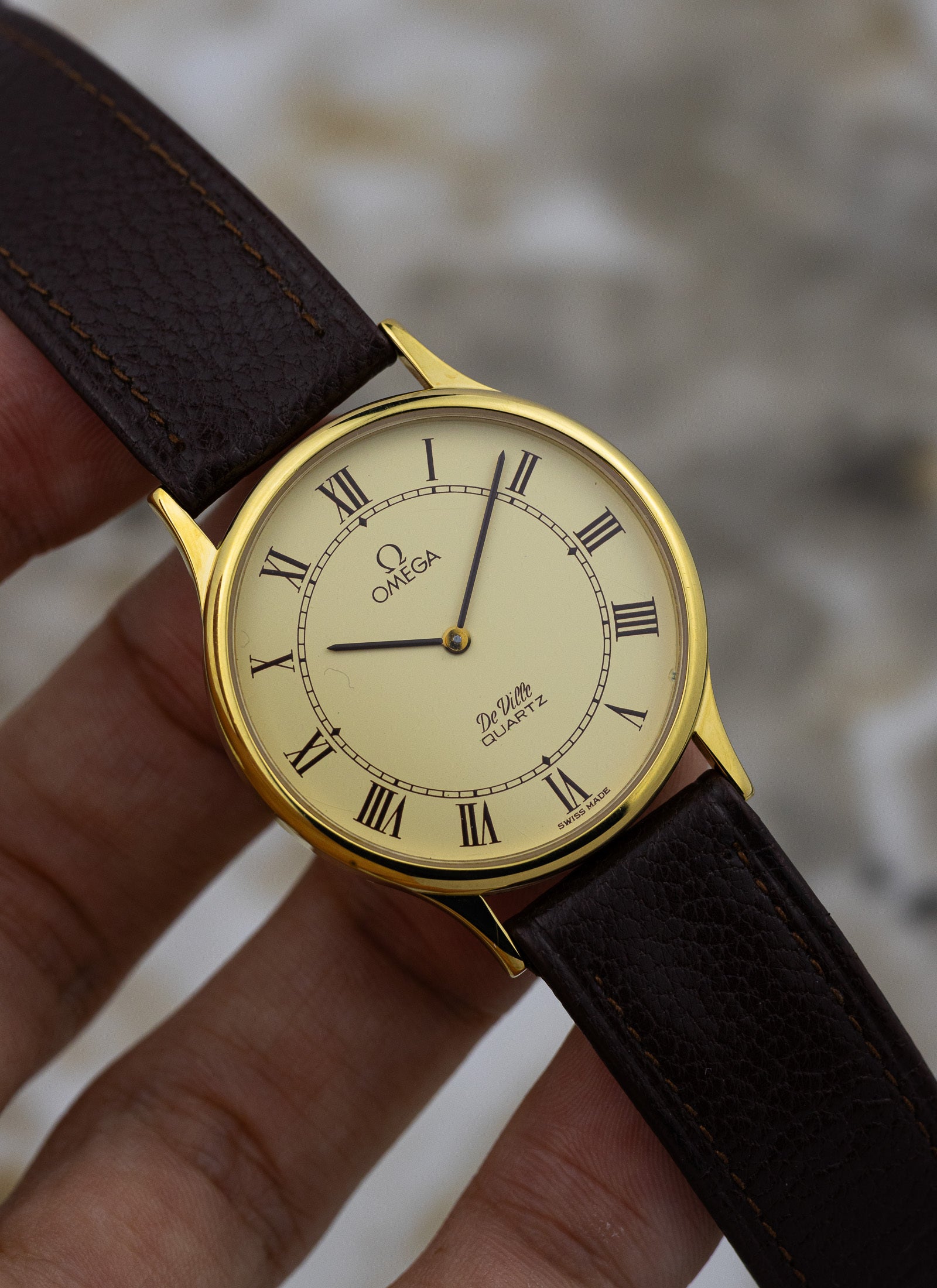 1980s Omega De Ville Roman Dial 191.0130.1 cal. 1365