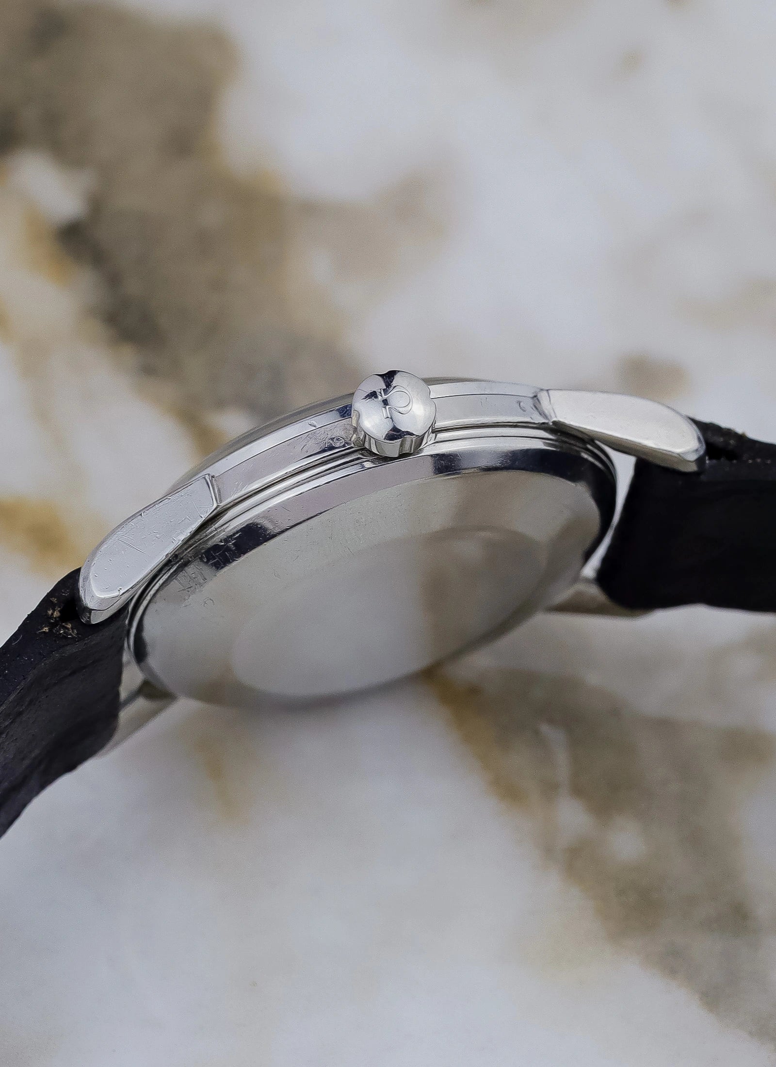 1955 Omega Seamaster Fat Lugs Black Gilt Dial 2848 cal. 491