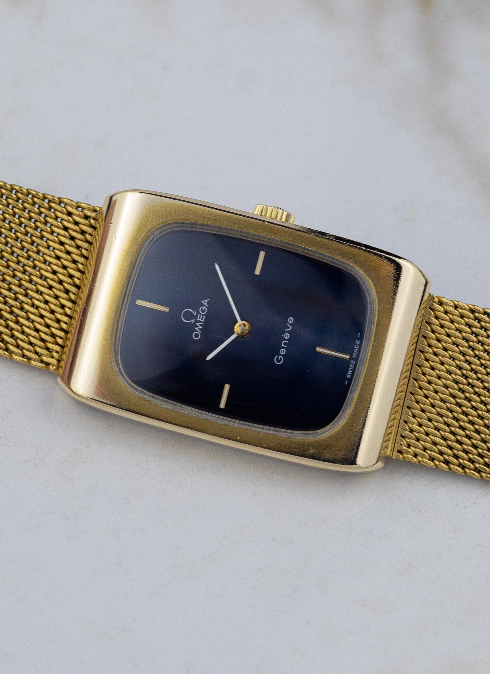1970s Omega Geneve Tank Navy Holo 511.0469 cal. 625