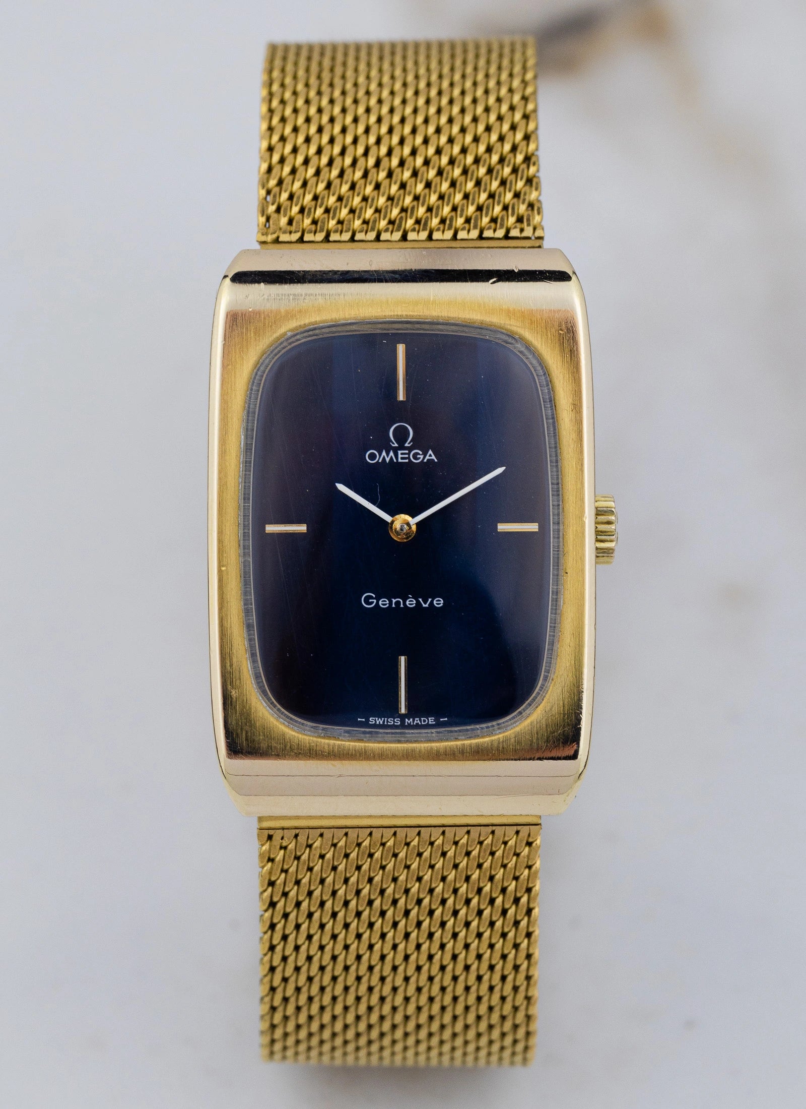 1970s Omega Geneve Tank Navy Holo 511.0469 cal. 625