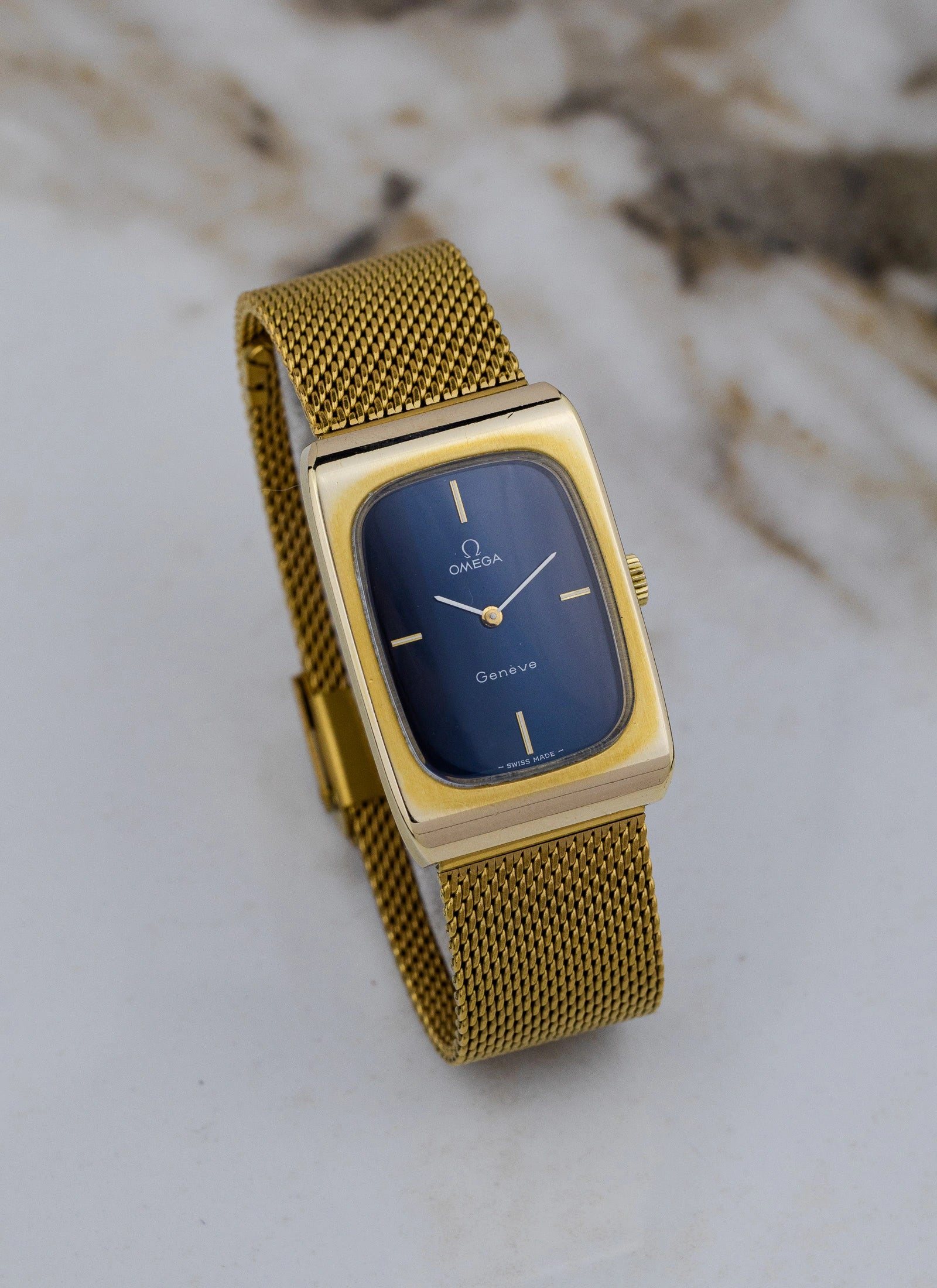 1970s Omega Geneve Tank Navy Holo 511.0469 cal. 625