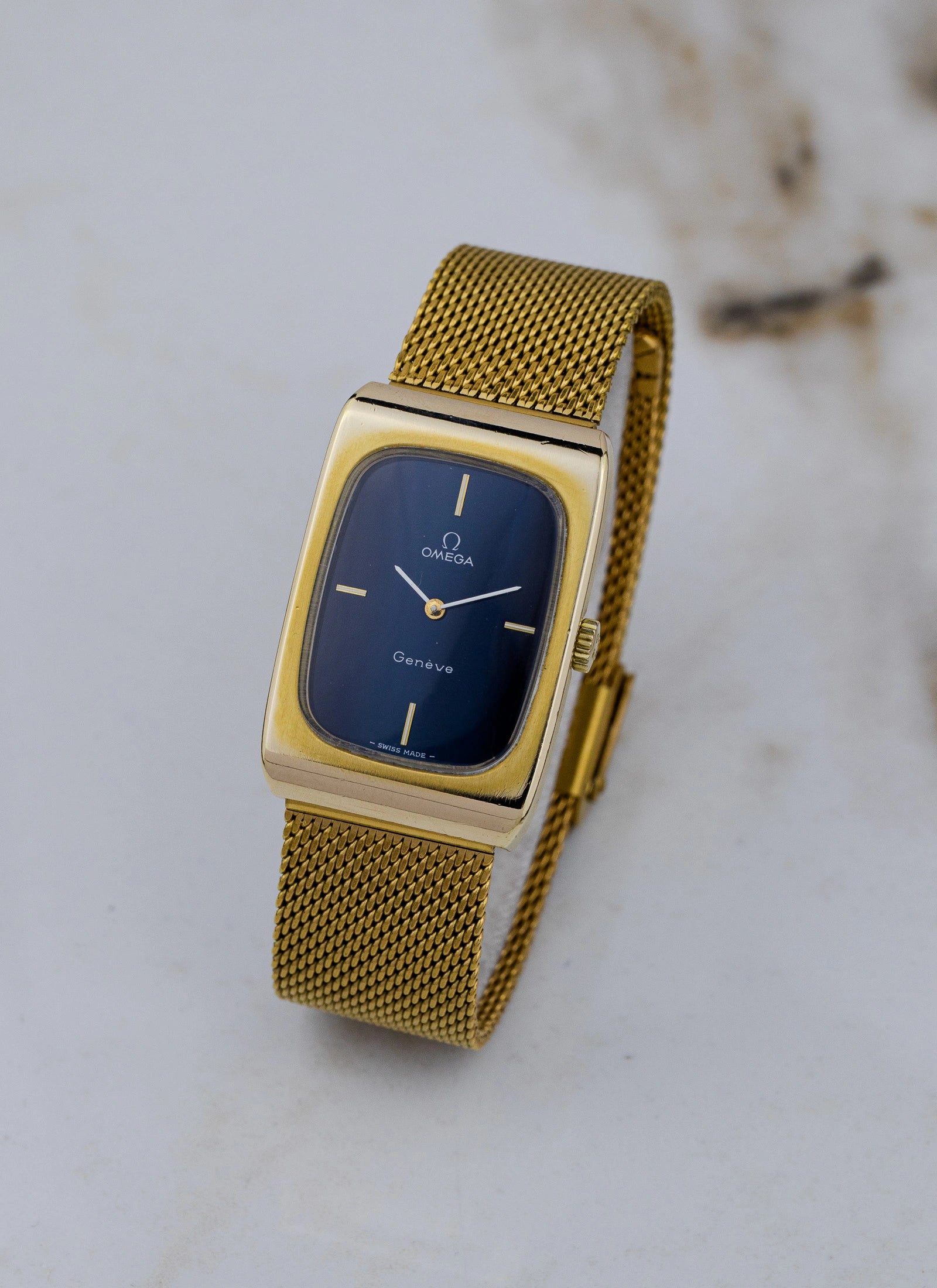 1970s Omega Geneve Tank Navy Holo 511.0469 cal. 625