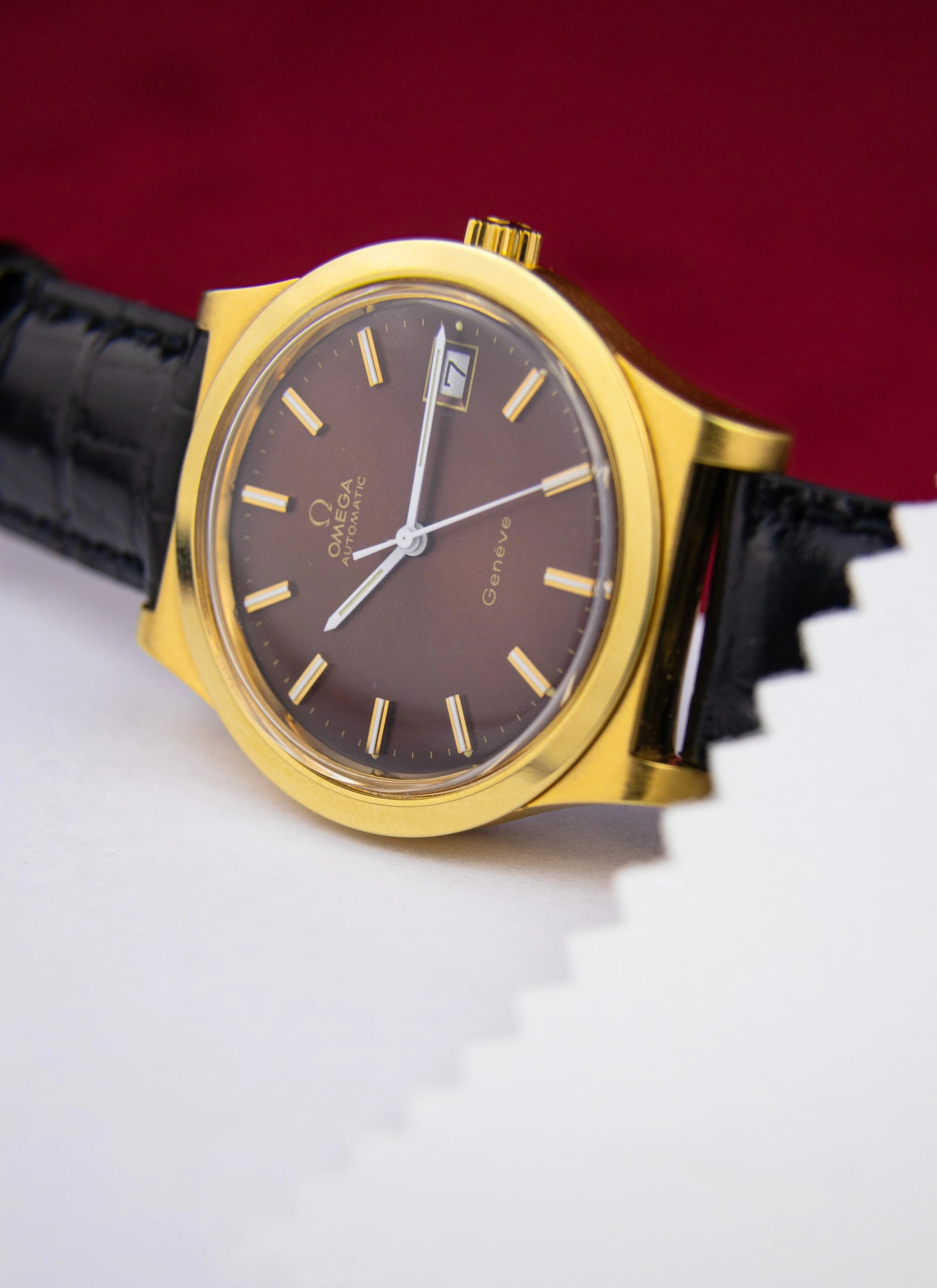 1973 Omega Geneve Red Dial 166.0168 cal. 1012