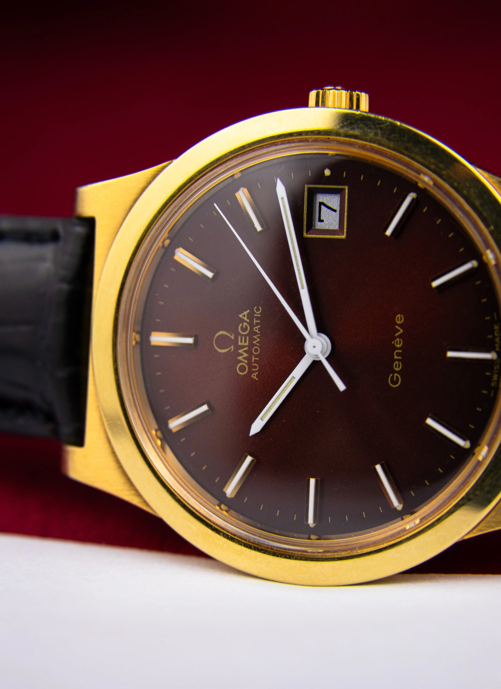 1973 Omega Geneve Red Dial 166.0168 cal. 1012