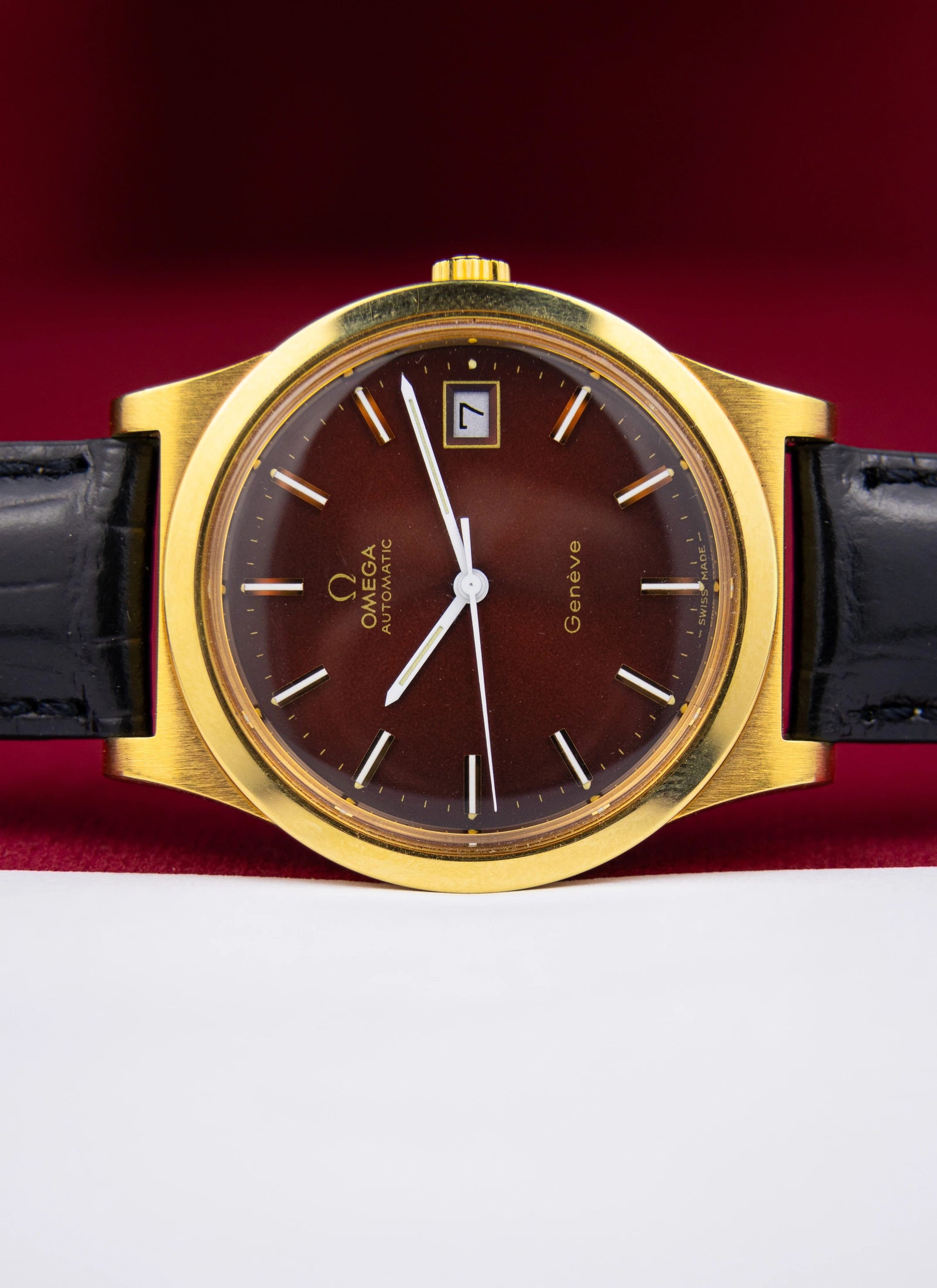 1973 Omega Geneve Red Dial 166.0168 cal. 1012