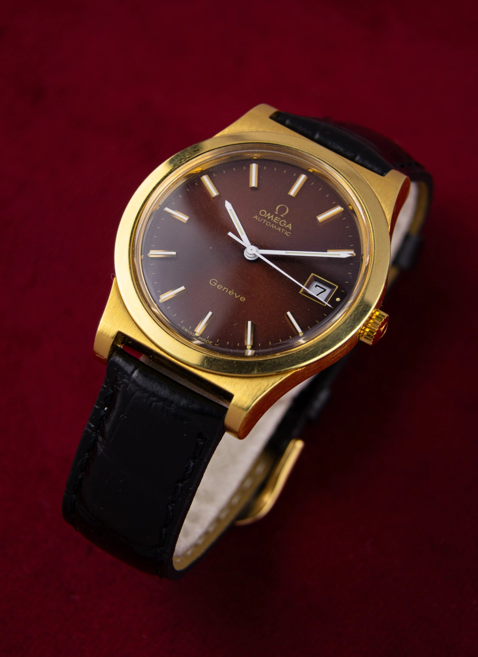 1973 Omega Geneve Red Dial 166.0168 cal. 1012