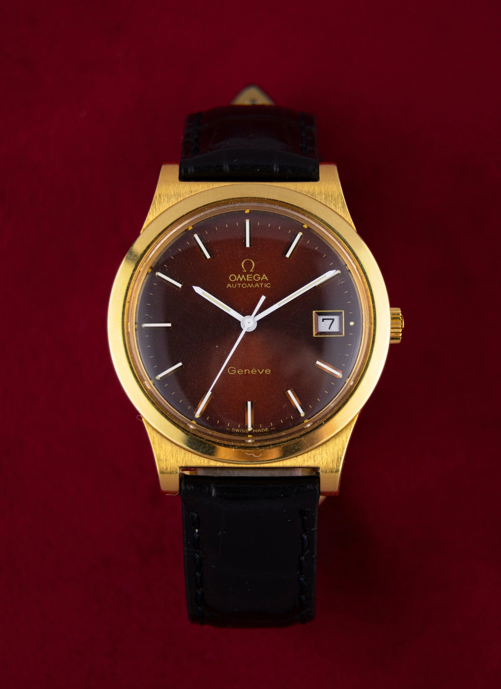 1973 Omega Geneve Red Dial 166.0168 cal. 1012