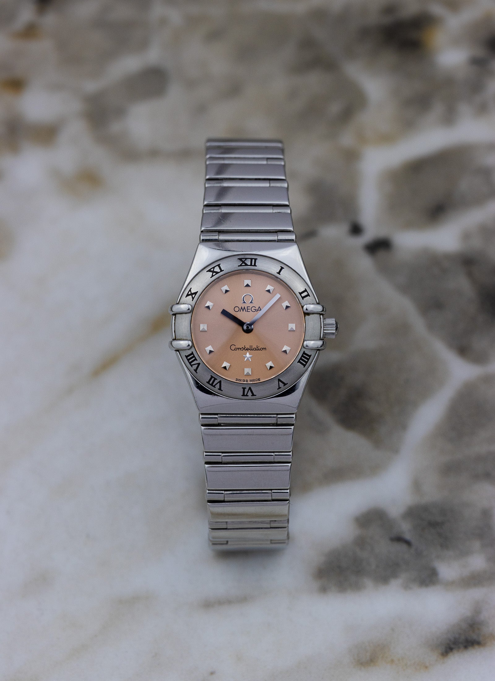 1998 Lady Omega Constellation My Choice Pink Dial 1561.61 Full Set