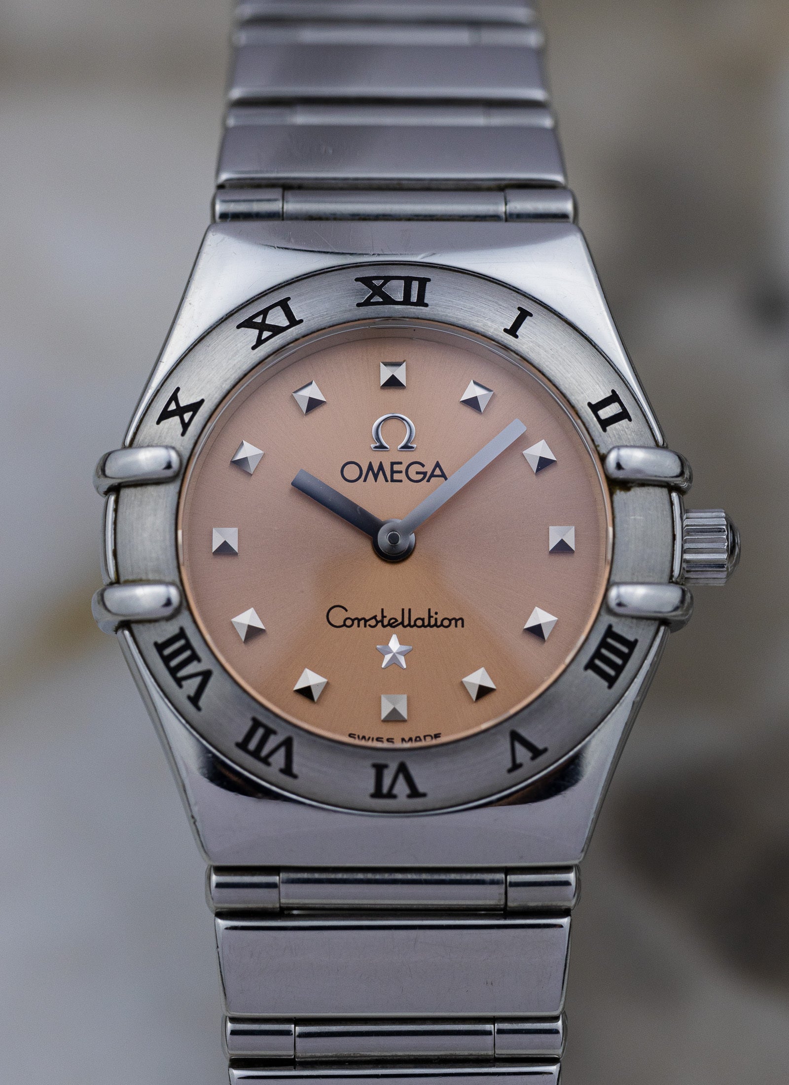 1998 Lady Omega Constellation My Choice Pink Dial 1561.61 Full Set