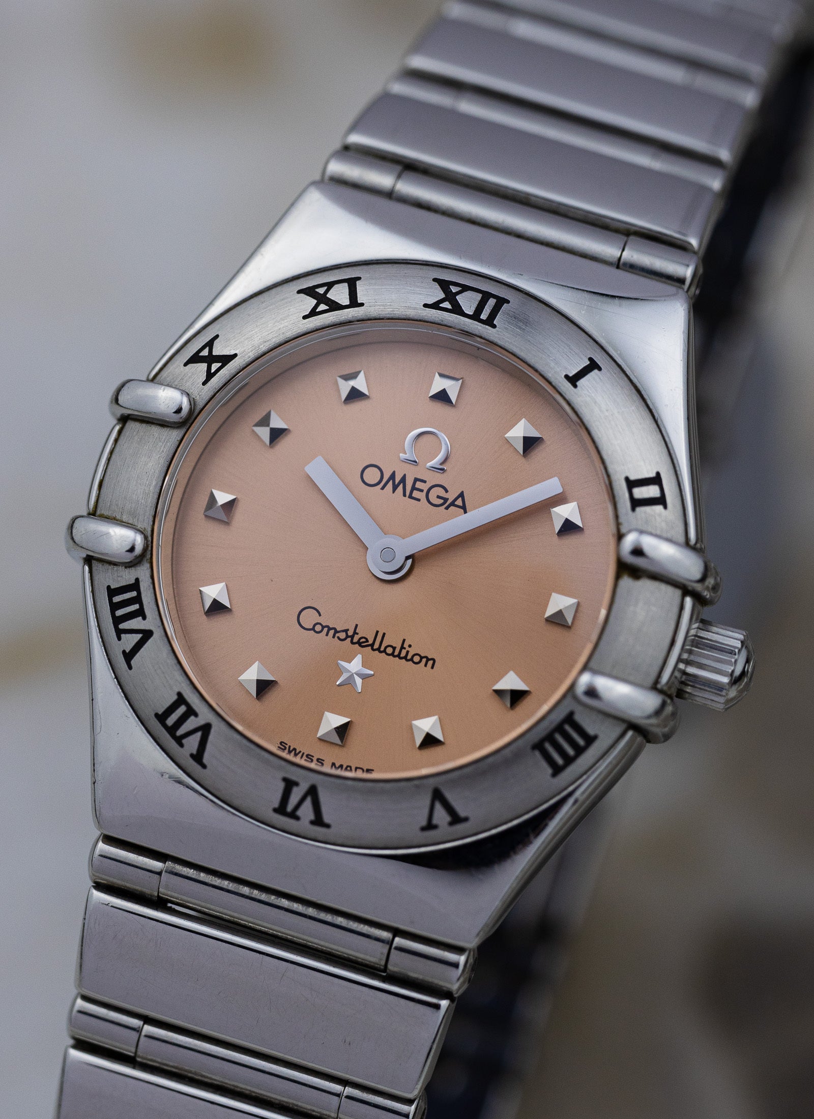 1998 Lady Omega Constellation My Choice Pink Dial 1561.61 Full Set