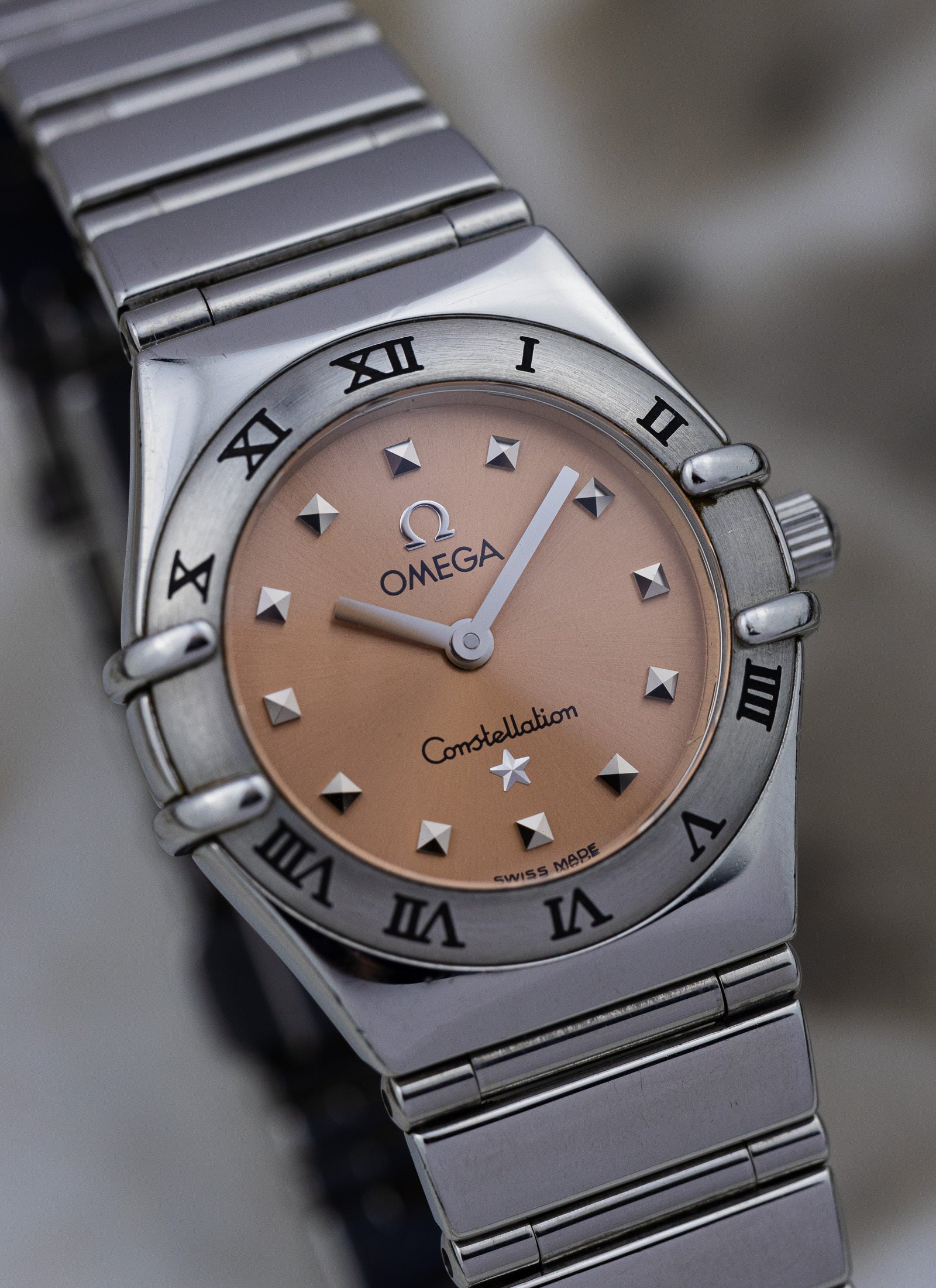 1998 Lady Omega Constellation My Choice Pink Dial 1561.61 Full Set