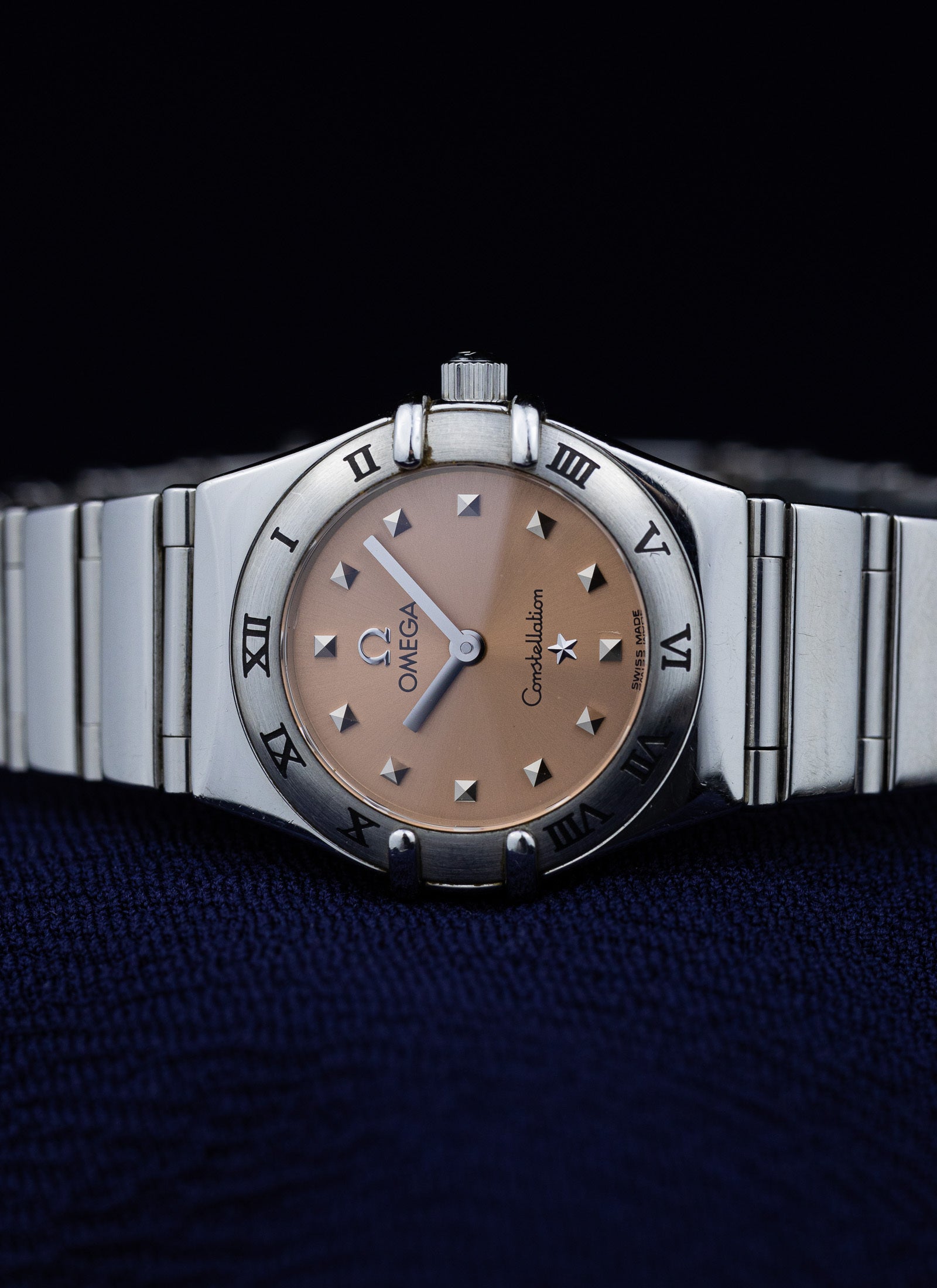 1998 Lady Omega Constellation My Choice Pink Dial 1561.61 Full Set