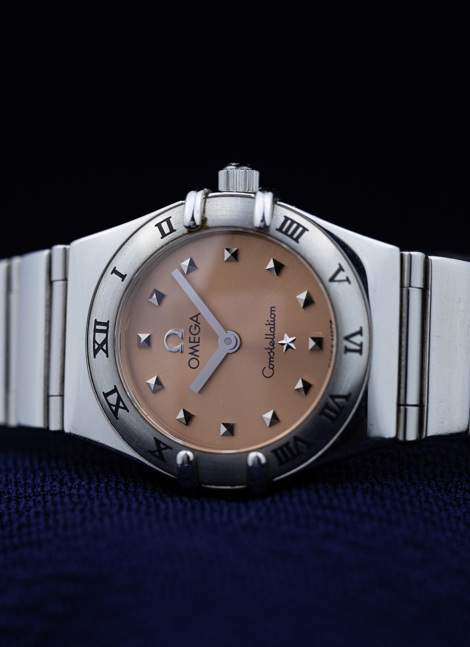 1998 Lady Omega Constellation My Choice Pink Dial 1561.61 Full Set