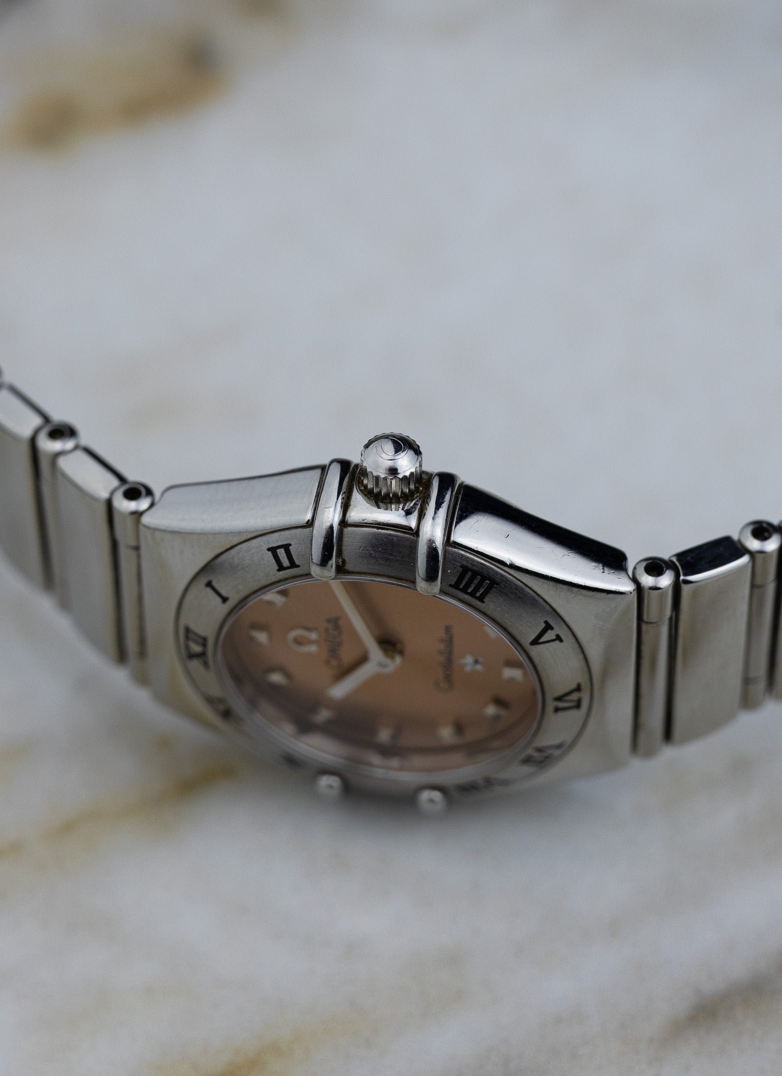 1998 Lady Omega Constellation My Choice Pink Dial 1561.61 Full Set
