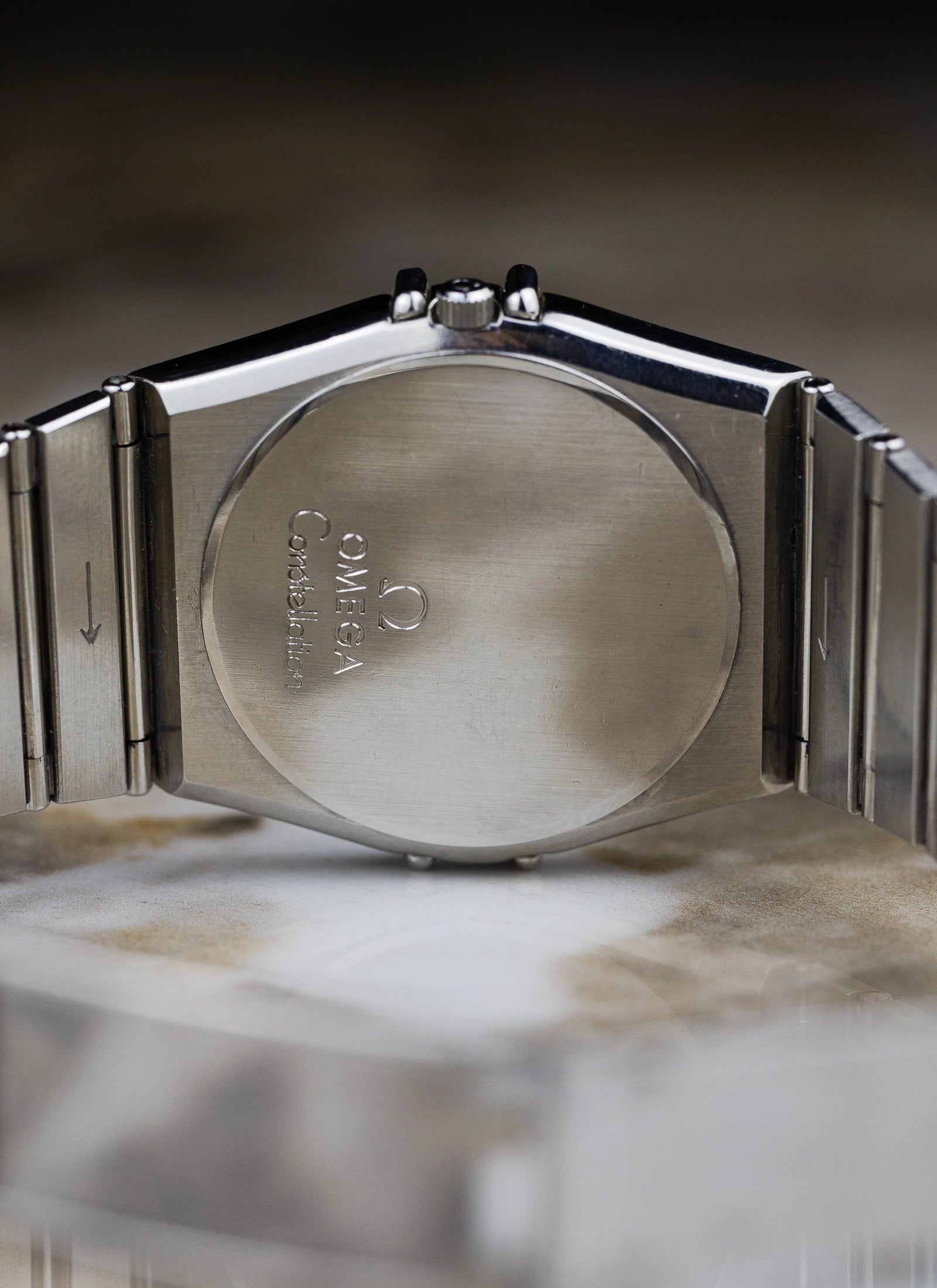 1990s Omega Constellation Manhattan Day-Date "Owl" 396.1070 cal. 1445