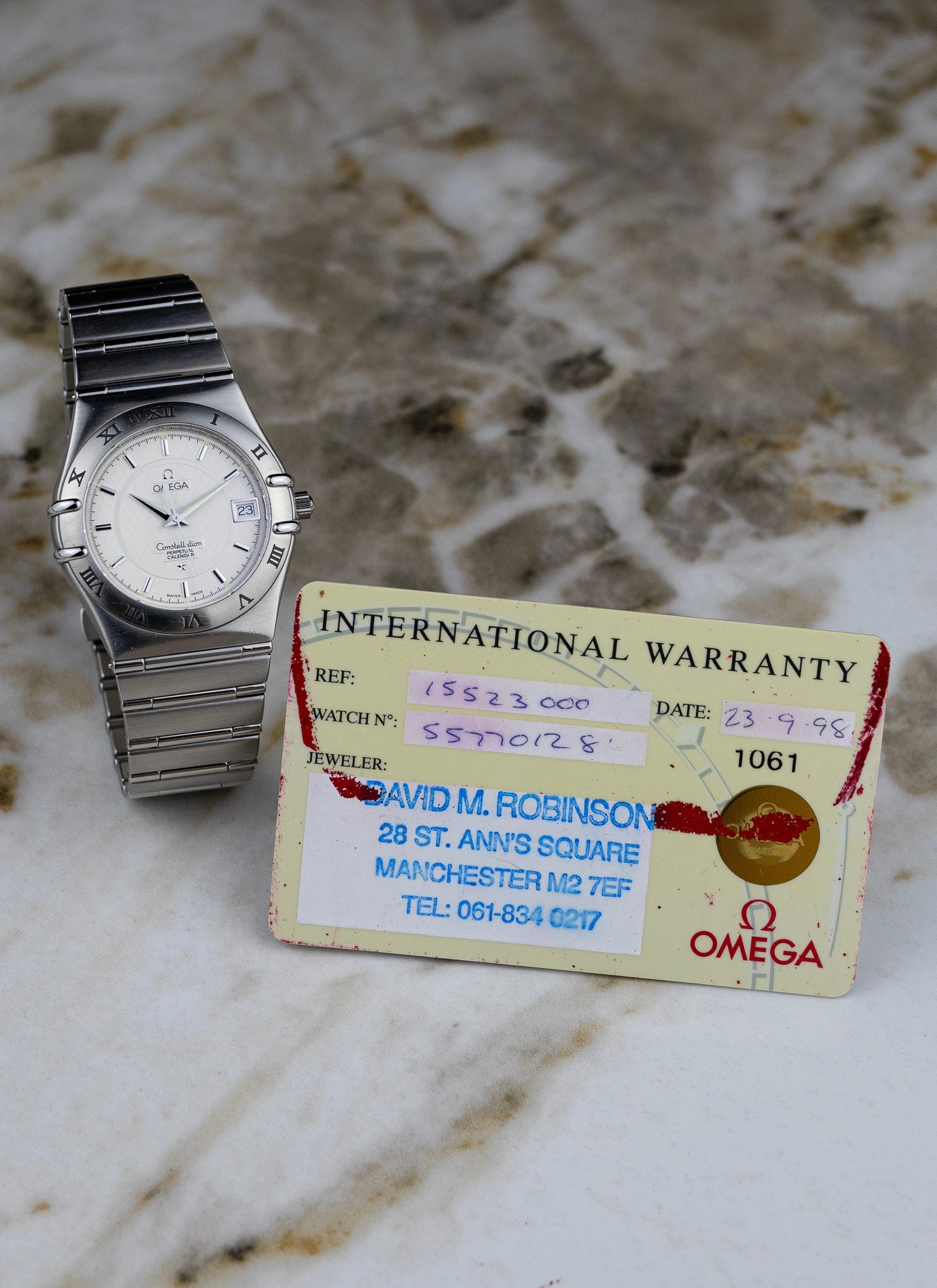 1998 Omega Constellation Manhattan Perpetual Calendar Ref. 15523000
