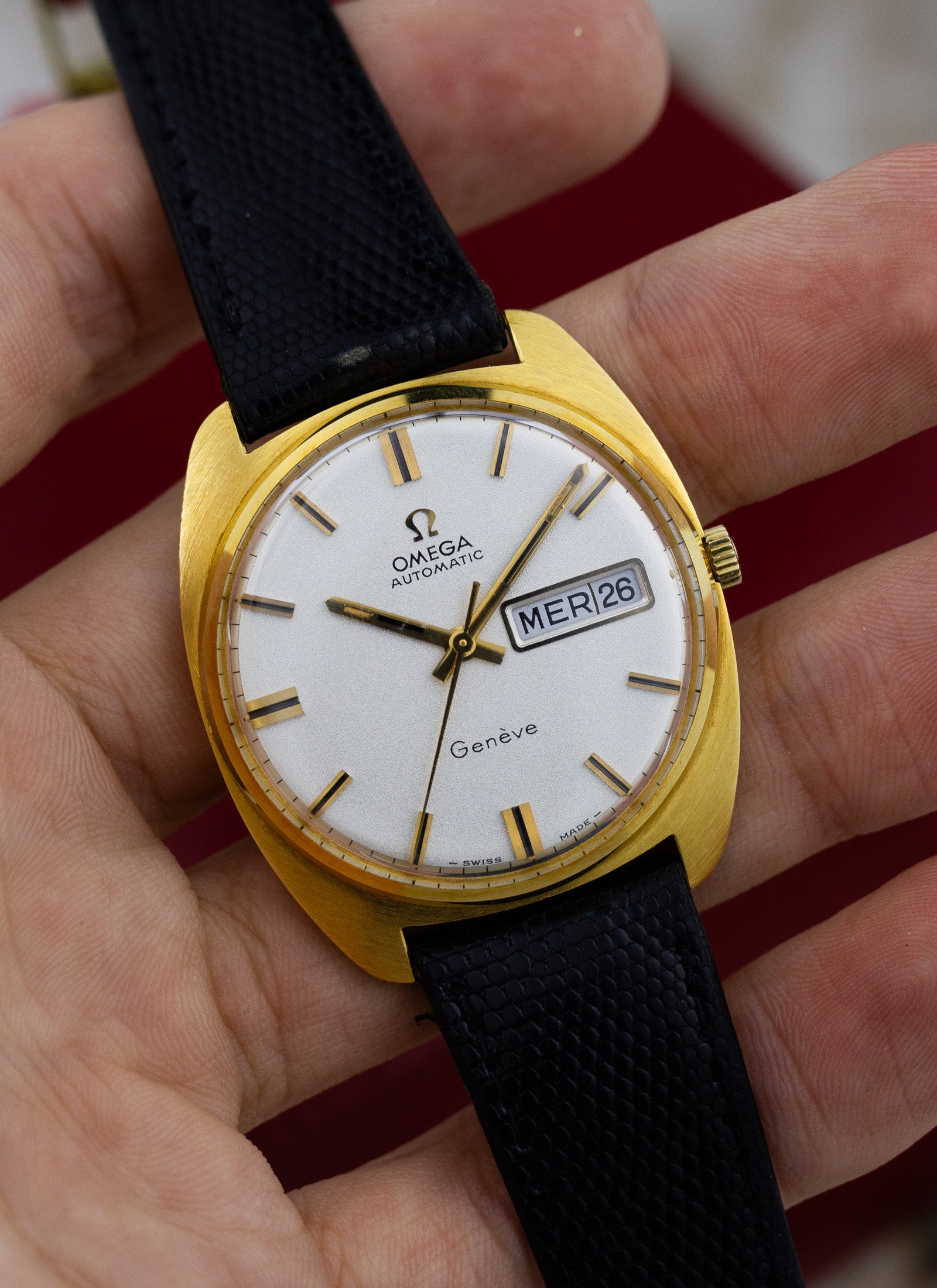 1970 18K Omega Geneve NOS/LNOS 162.9009 cal. 752 Box