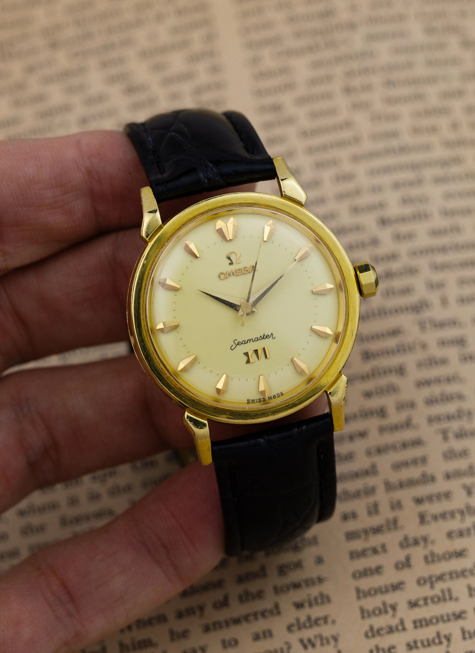 1956 18K Omega Seamaster Olympic XVI 2850 cal. 471 Serviced