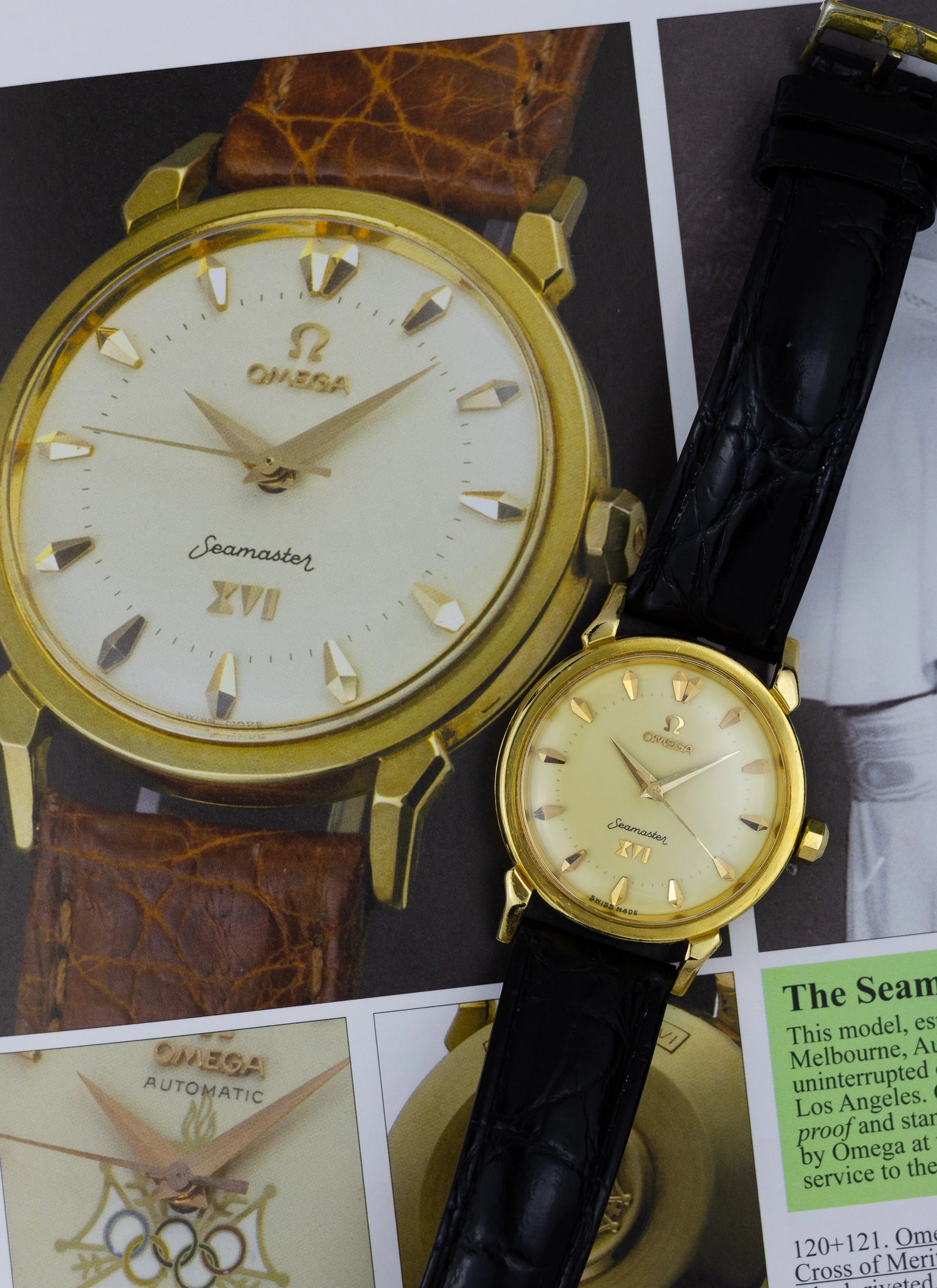 1956 18K Omega Seamaster Olympic XVI 2850 cal. 471 Serviced