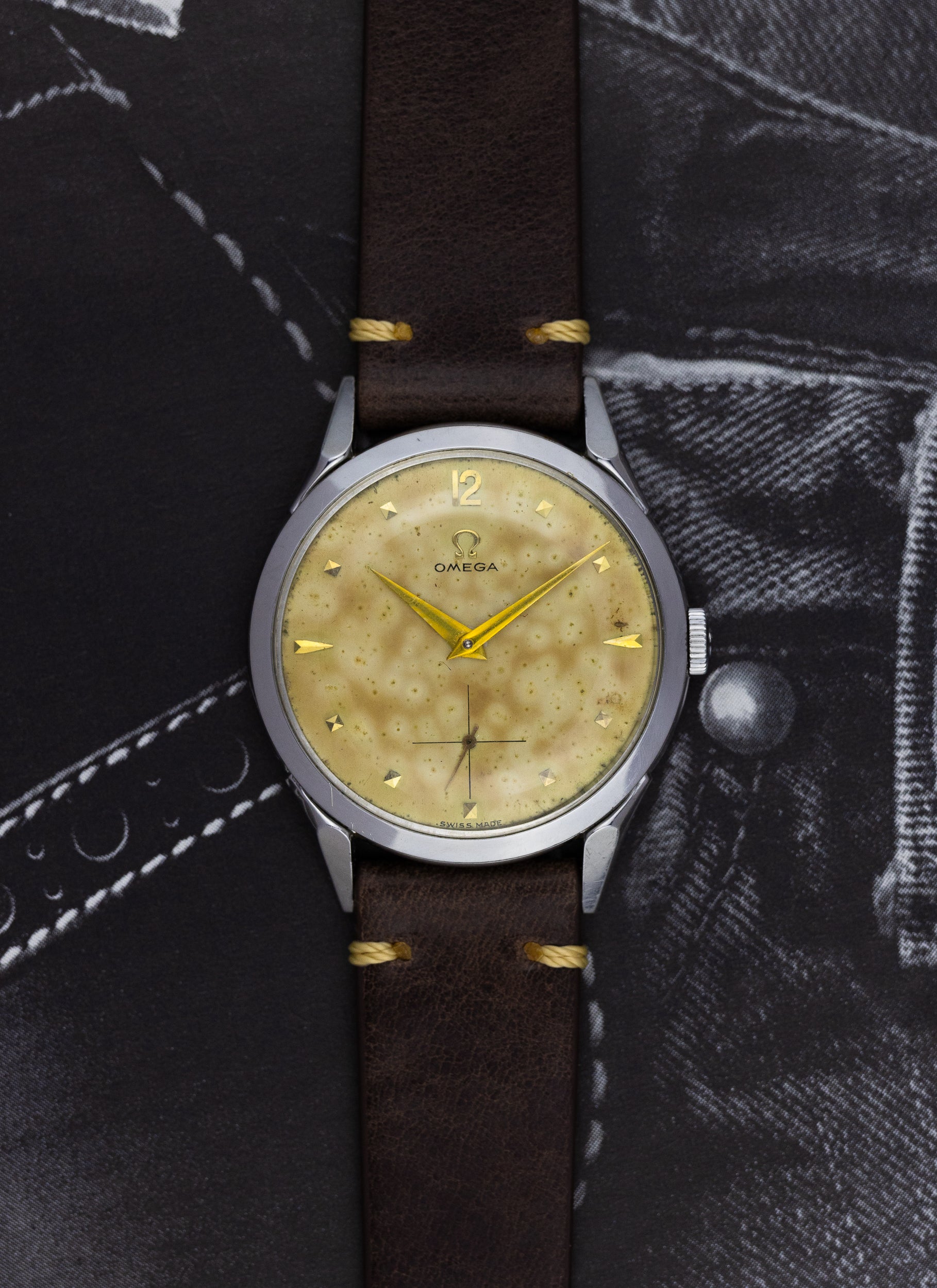 1952 Omega Jumbo Tropical Leopard Dial „Spider Lugs” 2605-10 cal. 266