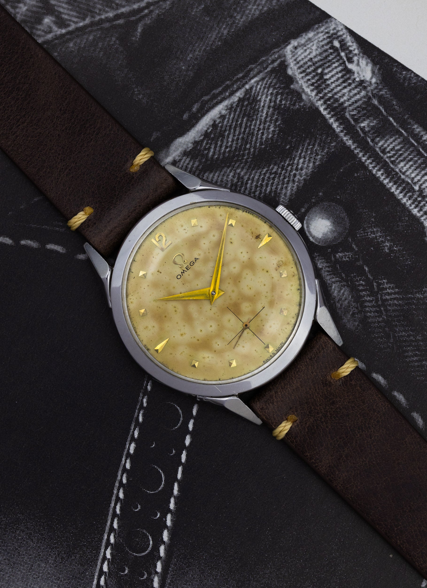 1952 Omega Jumbo Tropical Leopard Dial „Spider Lugs” 2605-10 cal. 266