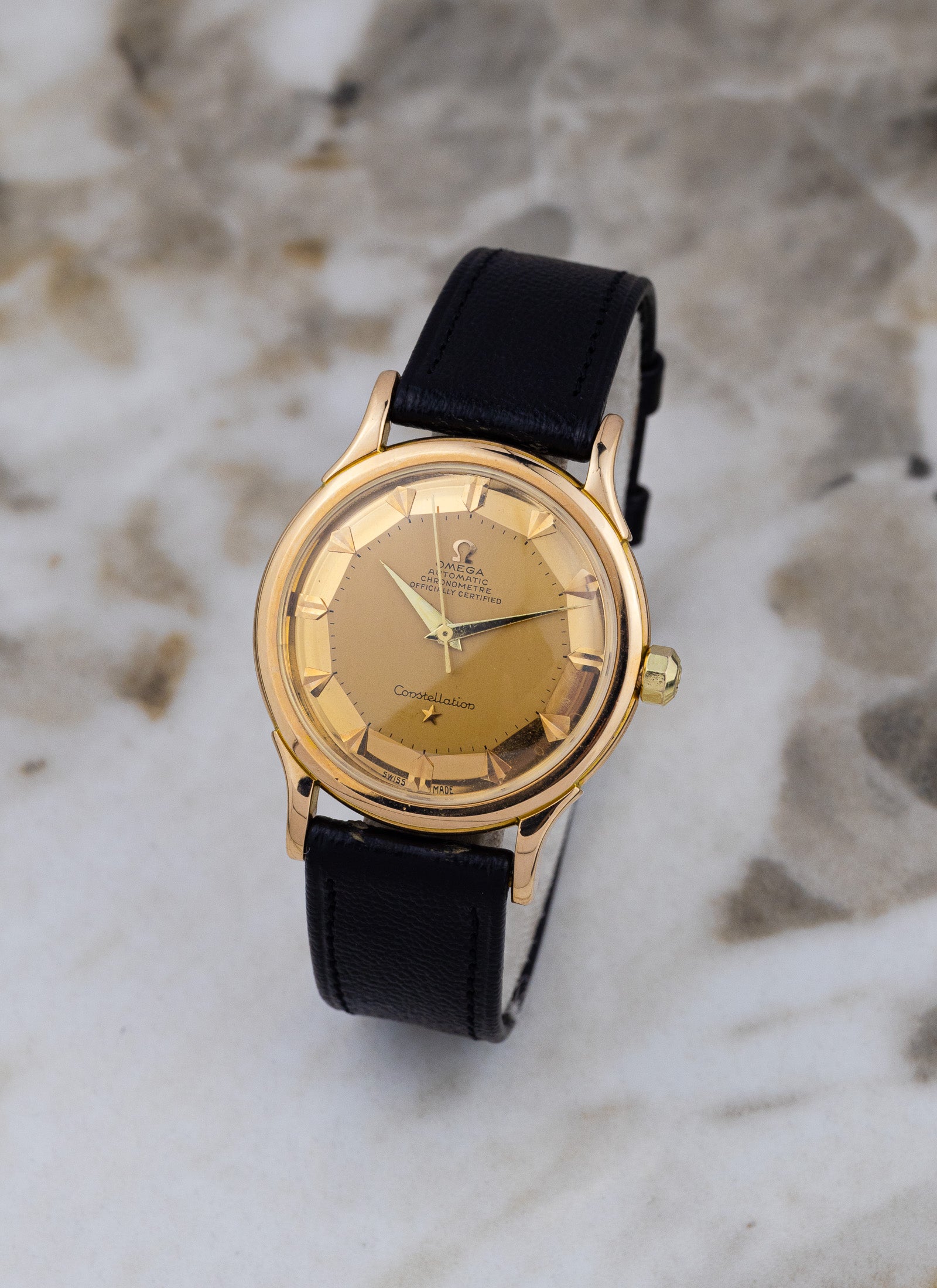 1954 18K Omega Constellation Pie Pan De Luxe Rose gold 2782/2799 cal. 354