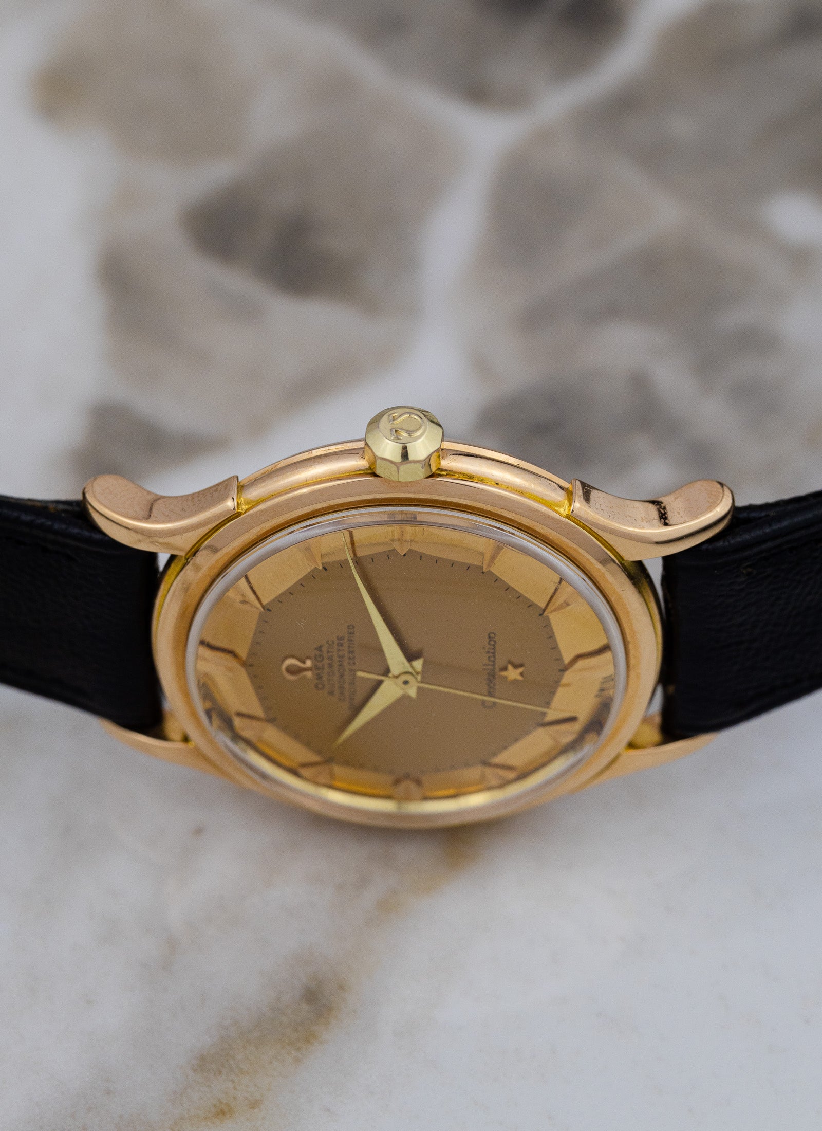 1954 18K Omega Constellation Pie Pan De Luxe Rose gold 2782/2799 cal. 354