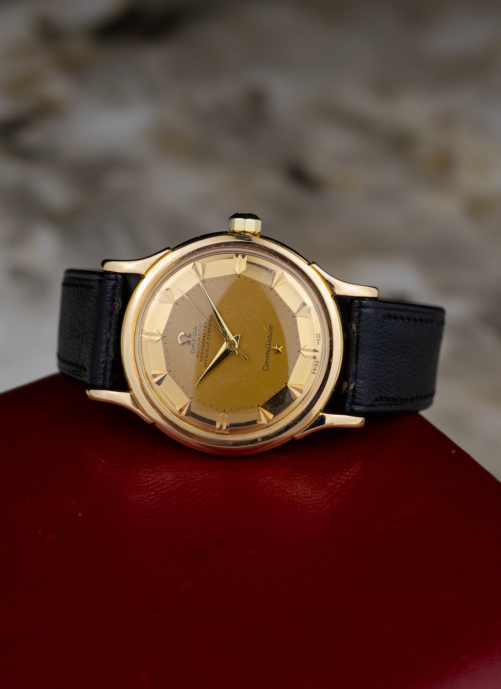 1954 18K Omega Constellation Pie Pan De Luxe Rose gold 2782/2799 cal. 354